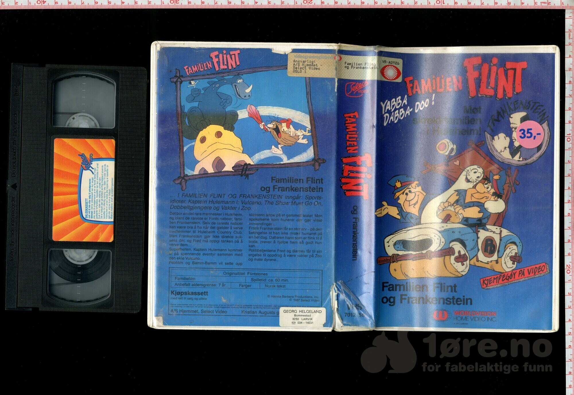 VHS - Familien Flint og Frankenstein