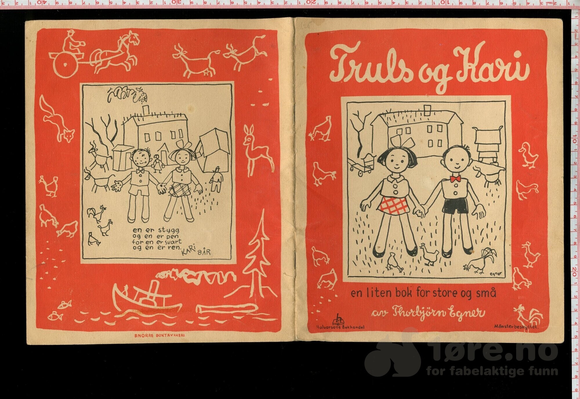 Egner, Thorbjørn - Truls og Kari en liten bok for store og små (1941)