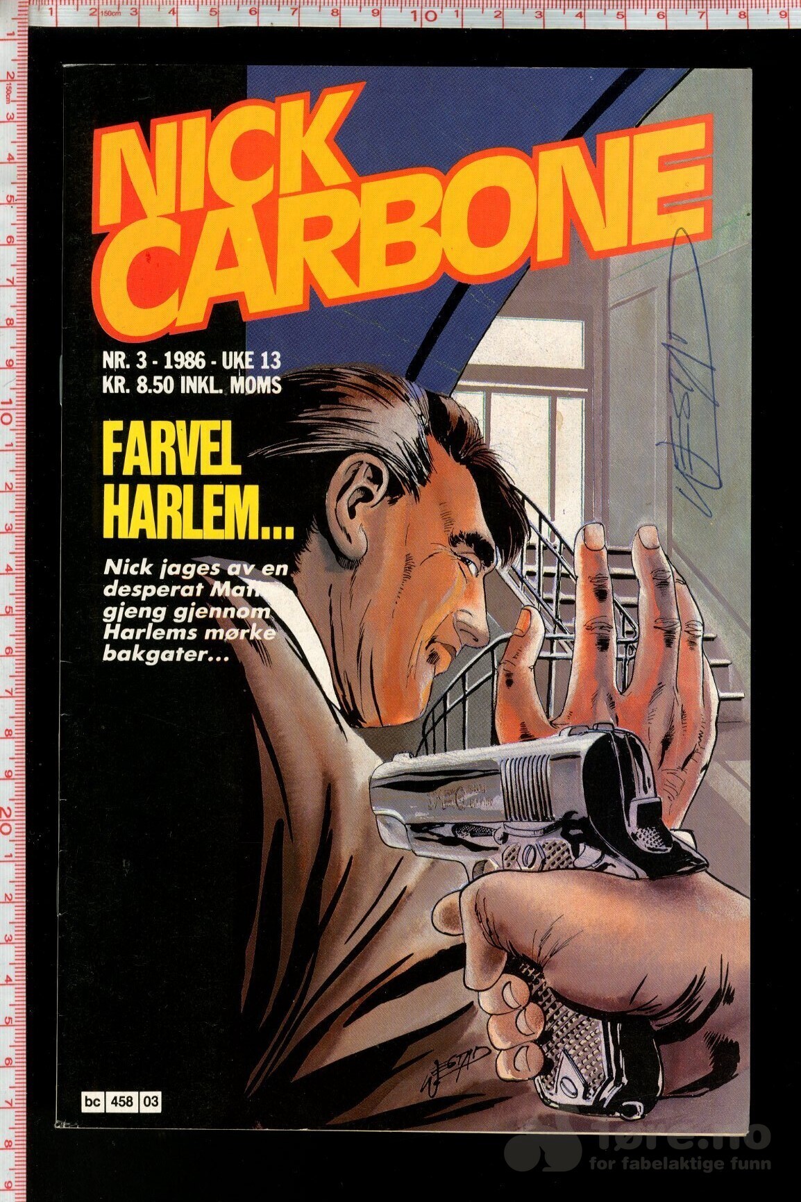 Westad, Knut - Signert forside Nick Carbone 1986 nr 3