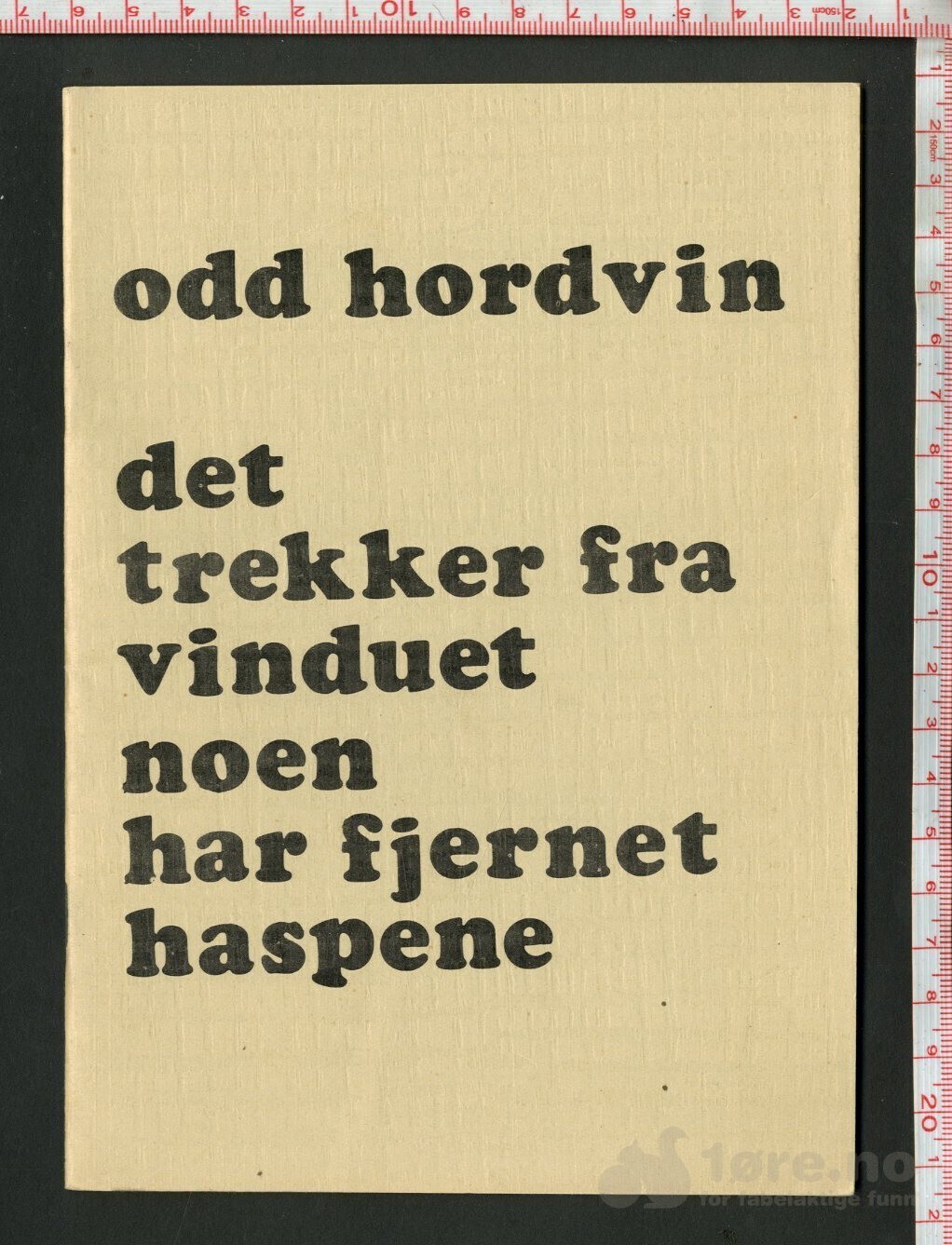 Hordvin, Odd - Det trekker fra vinduet noen har fjernet haspene