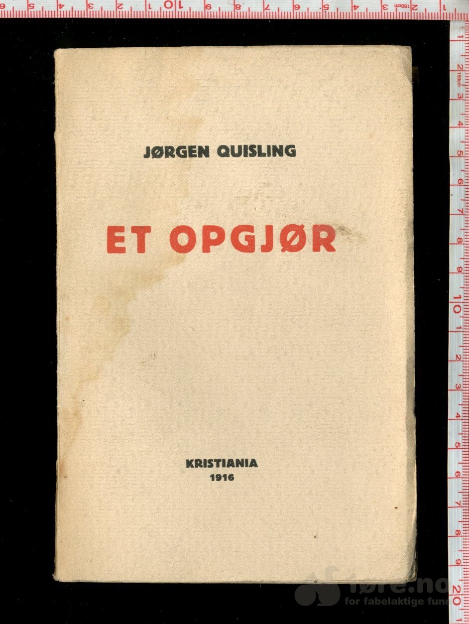 Quisling, Jørgen - Et Opgjør (1916)
