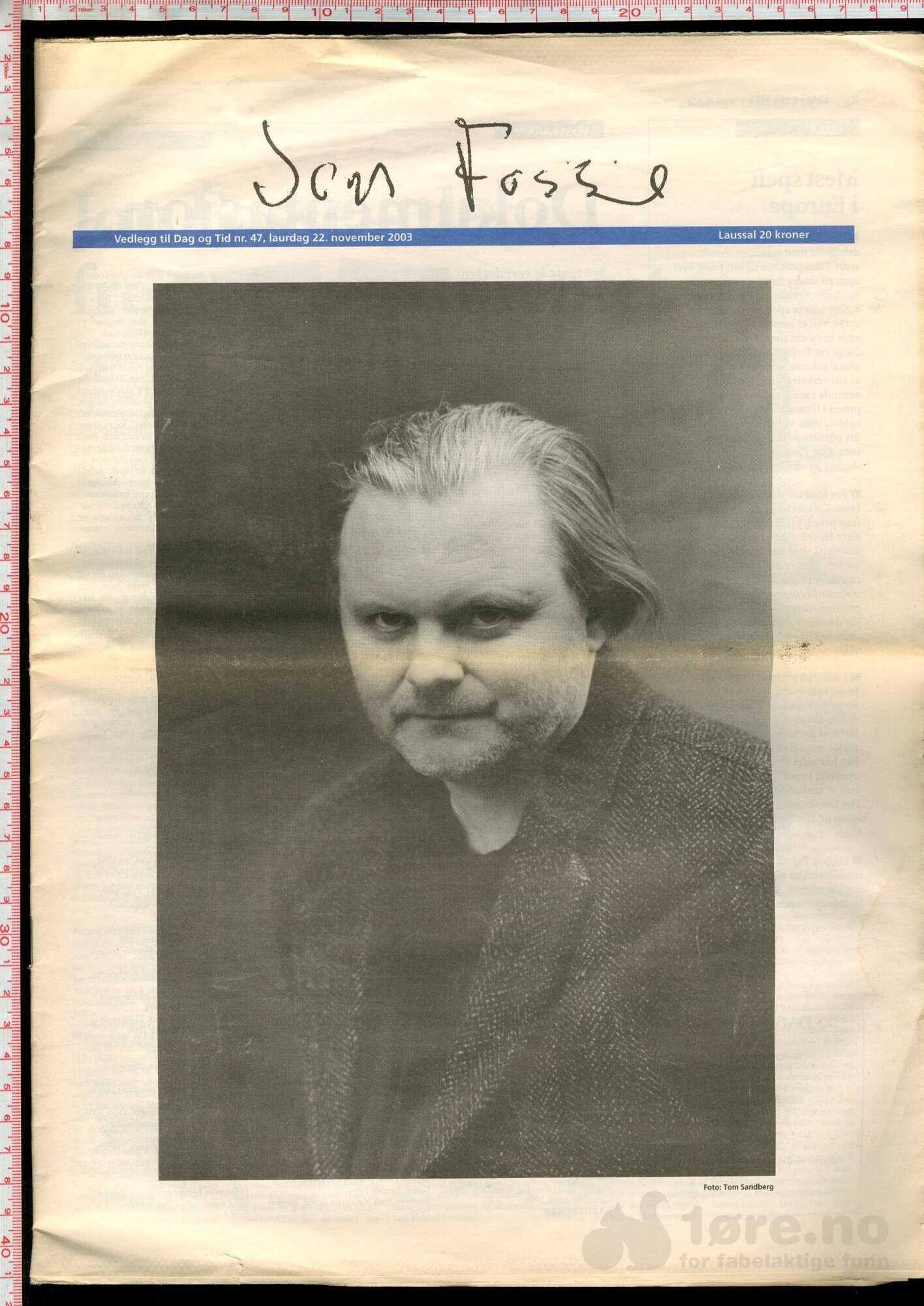 Jon Fosse spesial - Vedlegg til Dag og Tid nr 47 2003