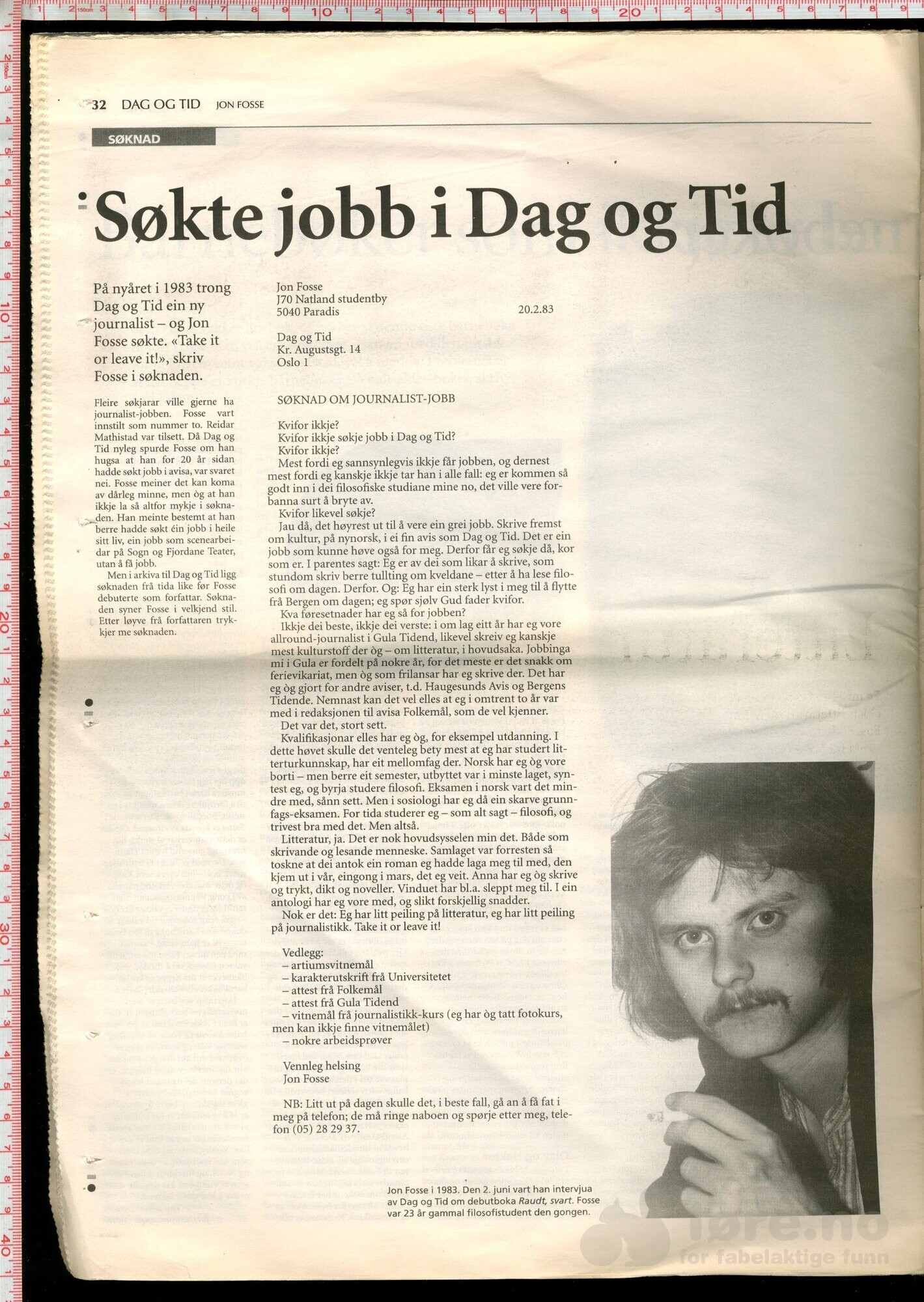 Jon Fosse spesial - Vedlegg til Dag og Tid nr 47 2003, bilde 4