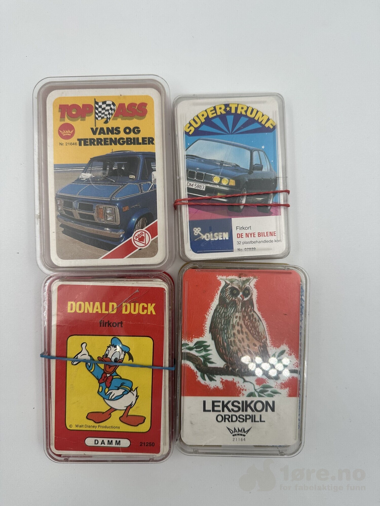 Lot 9 - Firkort 3 kortstokker + Leksikon Ordspill