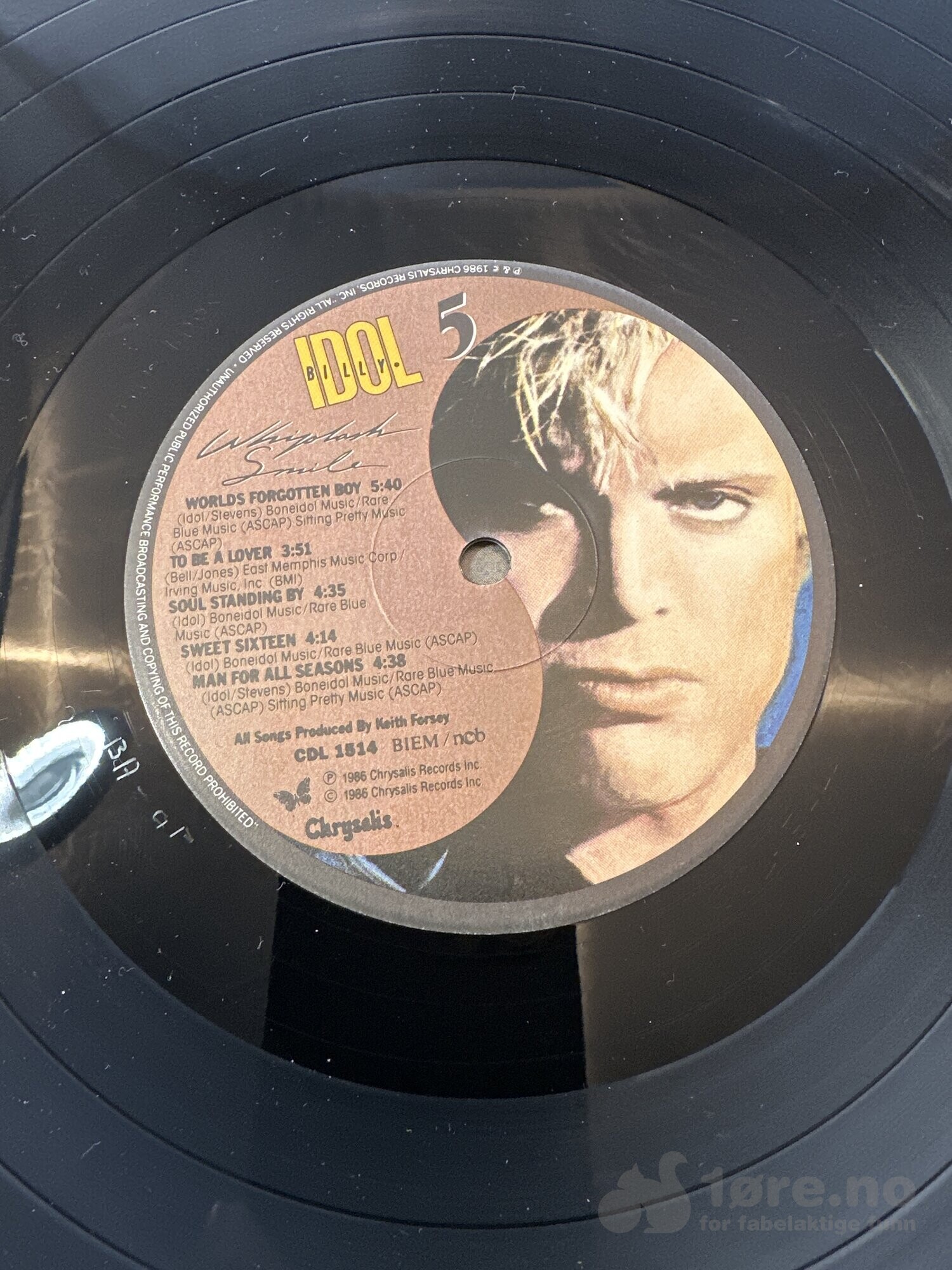 LP - Billy Idol - Whiplash Smile, bilde 3