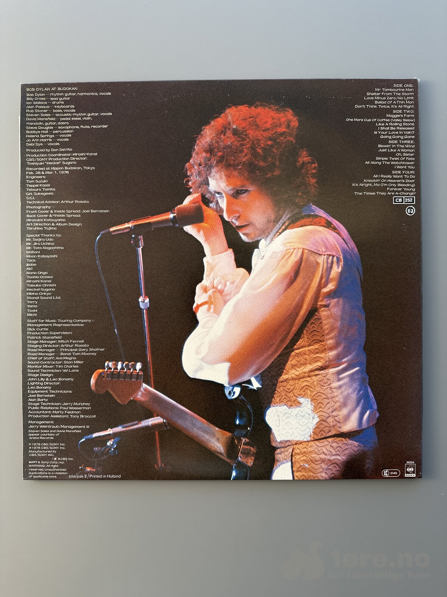 LP - Bob Dylan - At Budokan, bilde 2