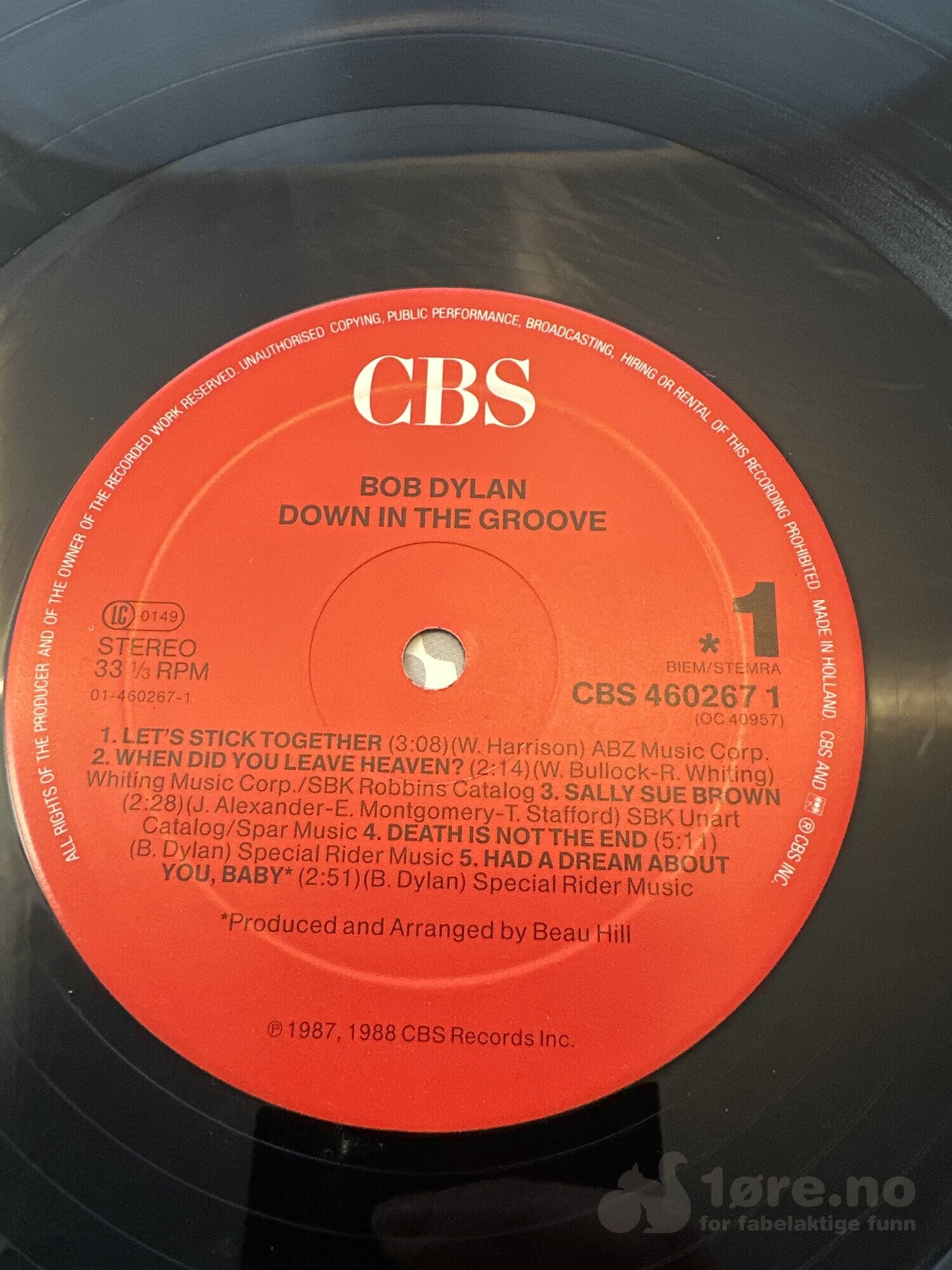 LP - Bob Dylan - Down in the Groove, bilde 3