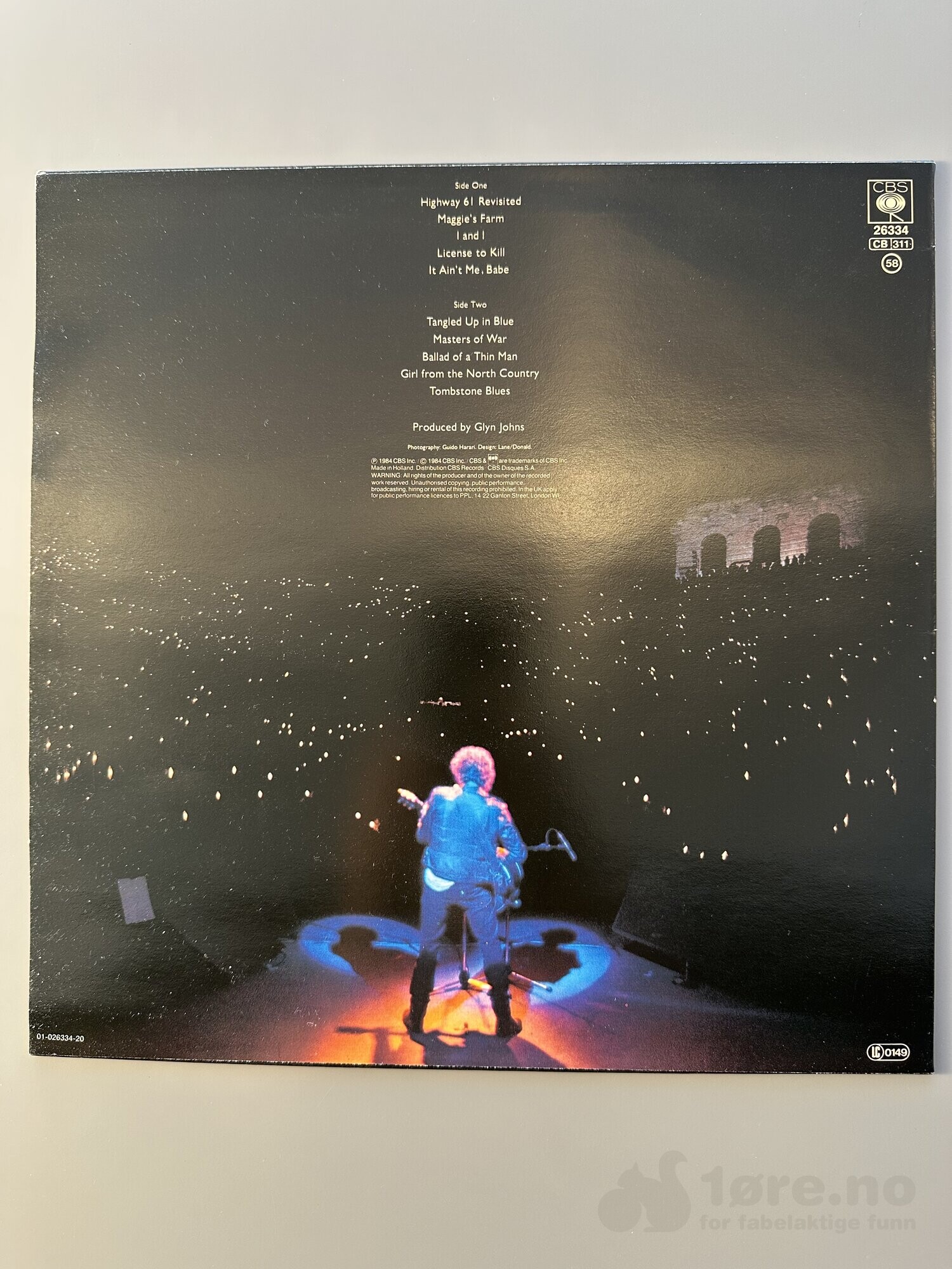LP - Bob Dylan - Real Live, bilde 2