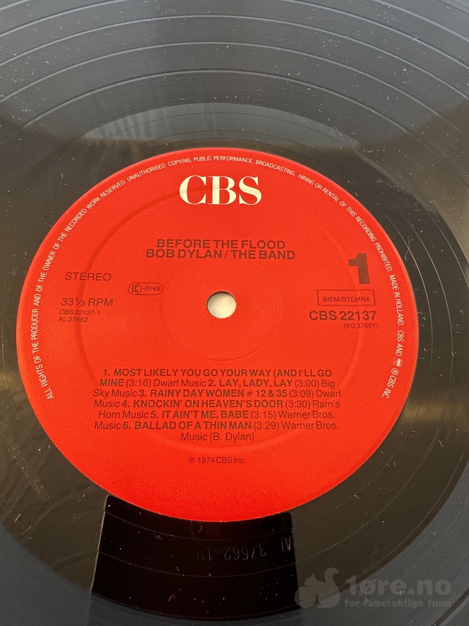 LP - Bob Dylan / The Band, bilde 3