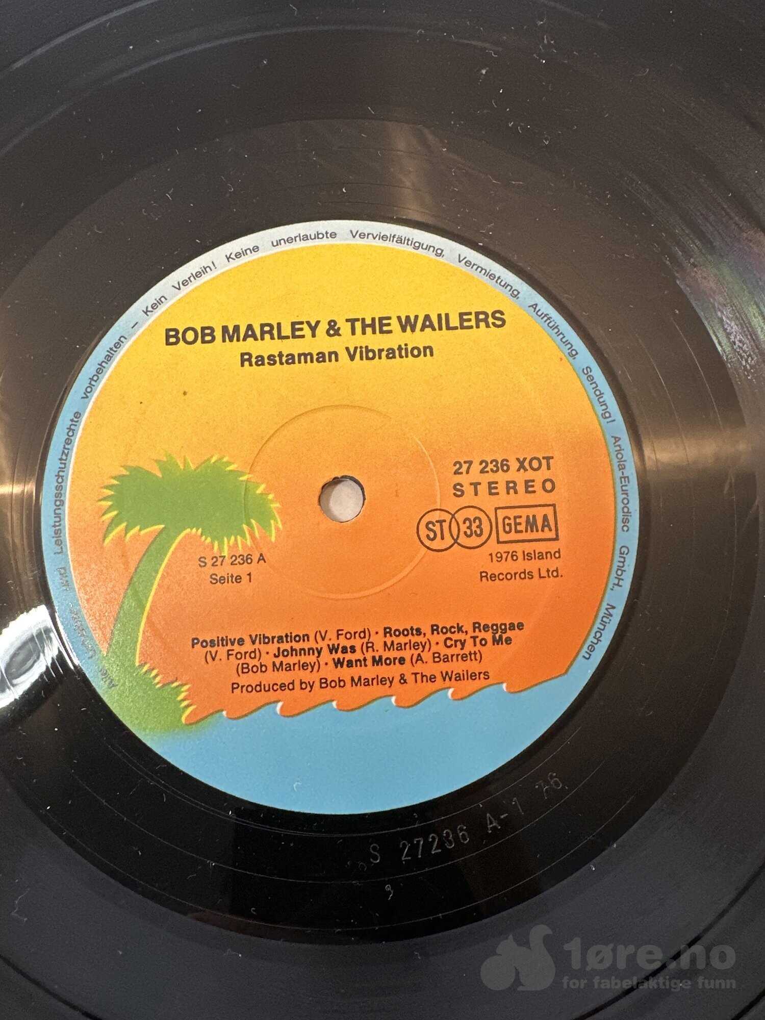 LP - Bob Marley & The Wailers - Rastaman Vibration, bilde 3