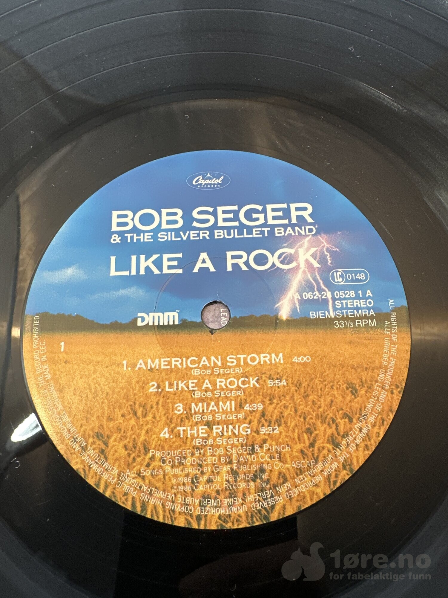 LP - Bob Seger & The Silverlight bullet band  - Like a rock, bilde 3