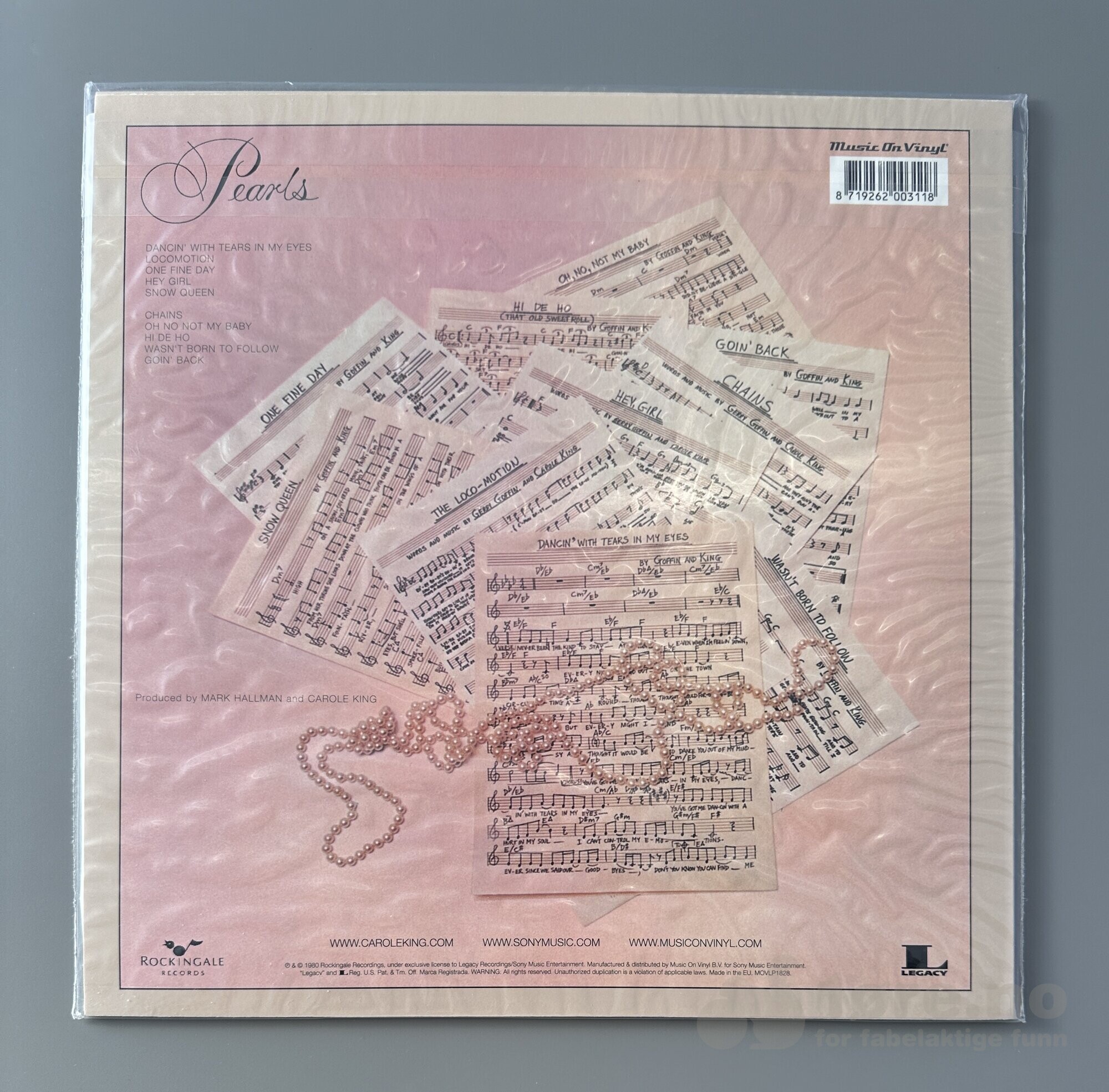 LP - Carole King - Pearls -songs of Goffin & King, bilde 2