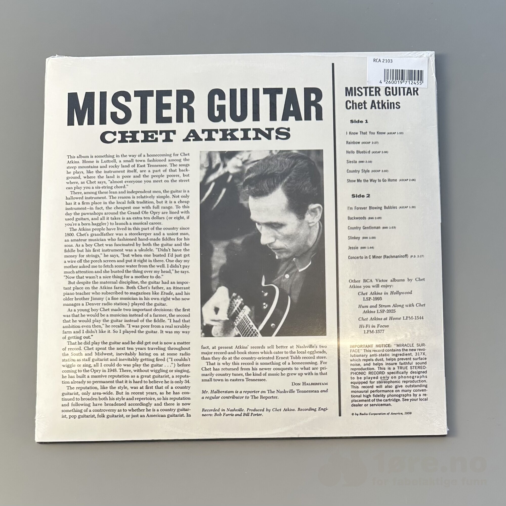 LP – Chet Atkins – Mister Guitar, bilde 2