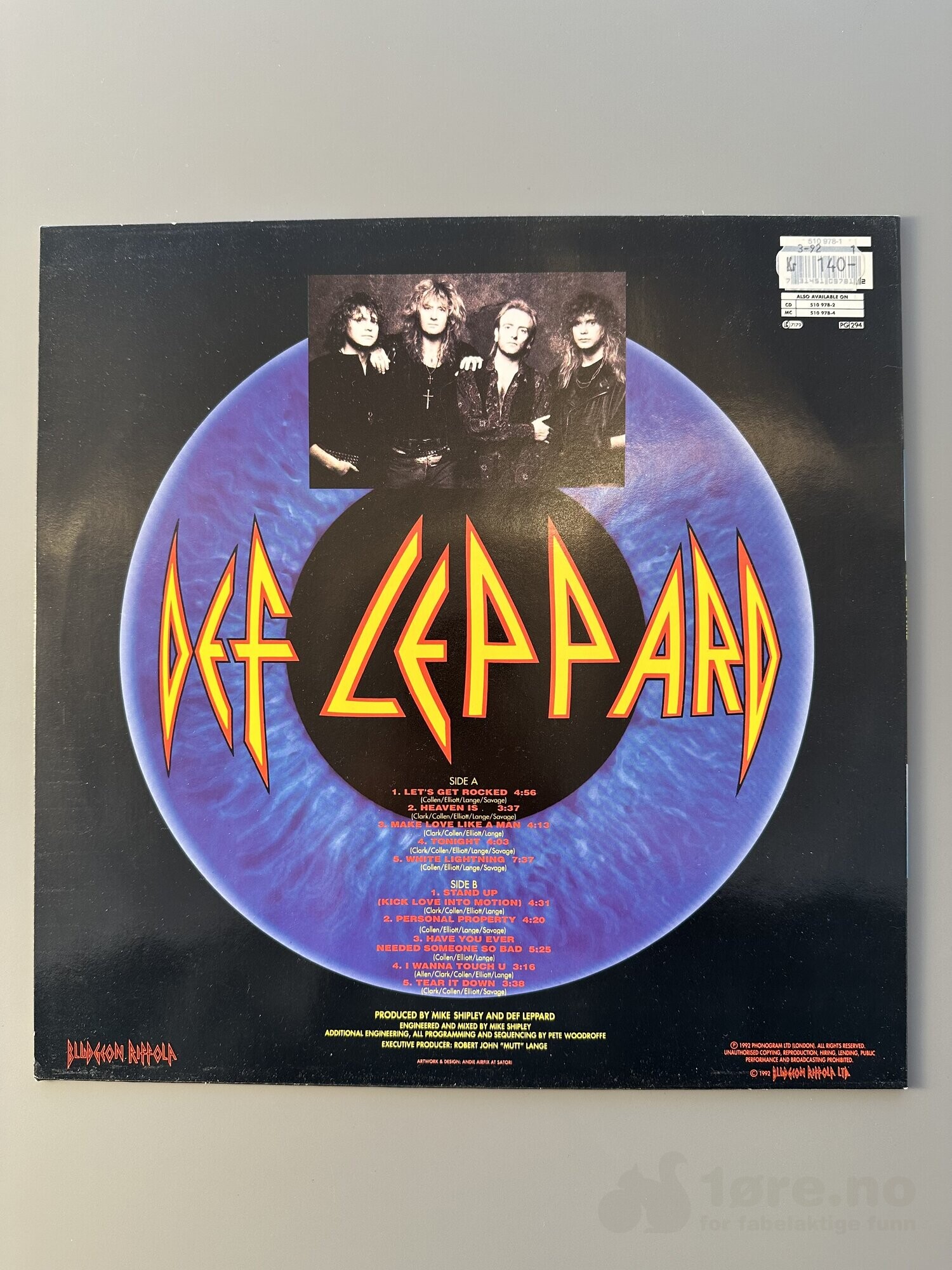 LP - Def Leppard - Adrenalize, bilde 2