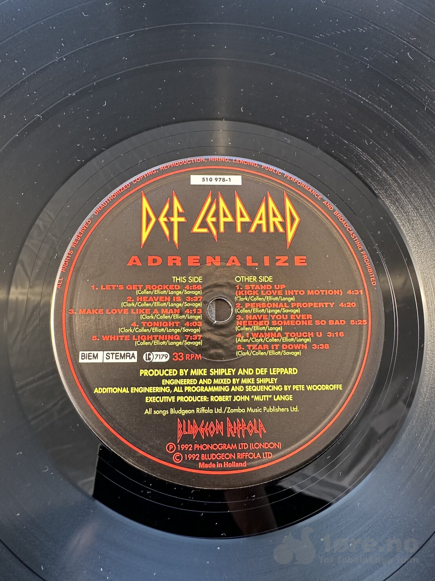 LP - Def Leppard - Adrenalize, bilde 3
