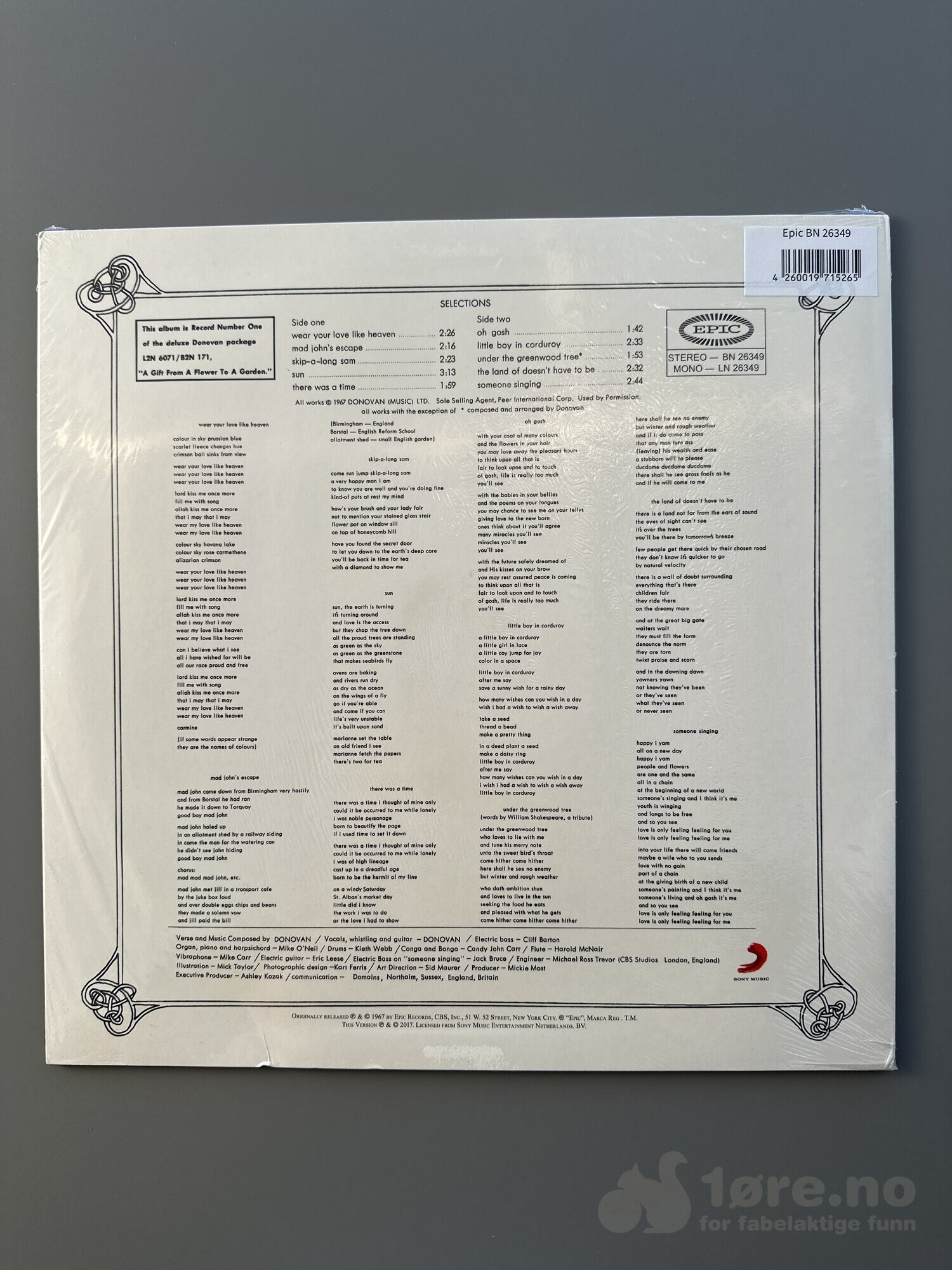 LP - Donovan - Wear your love like heaven, bilde 2