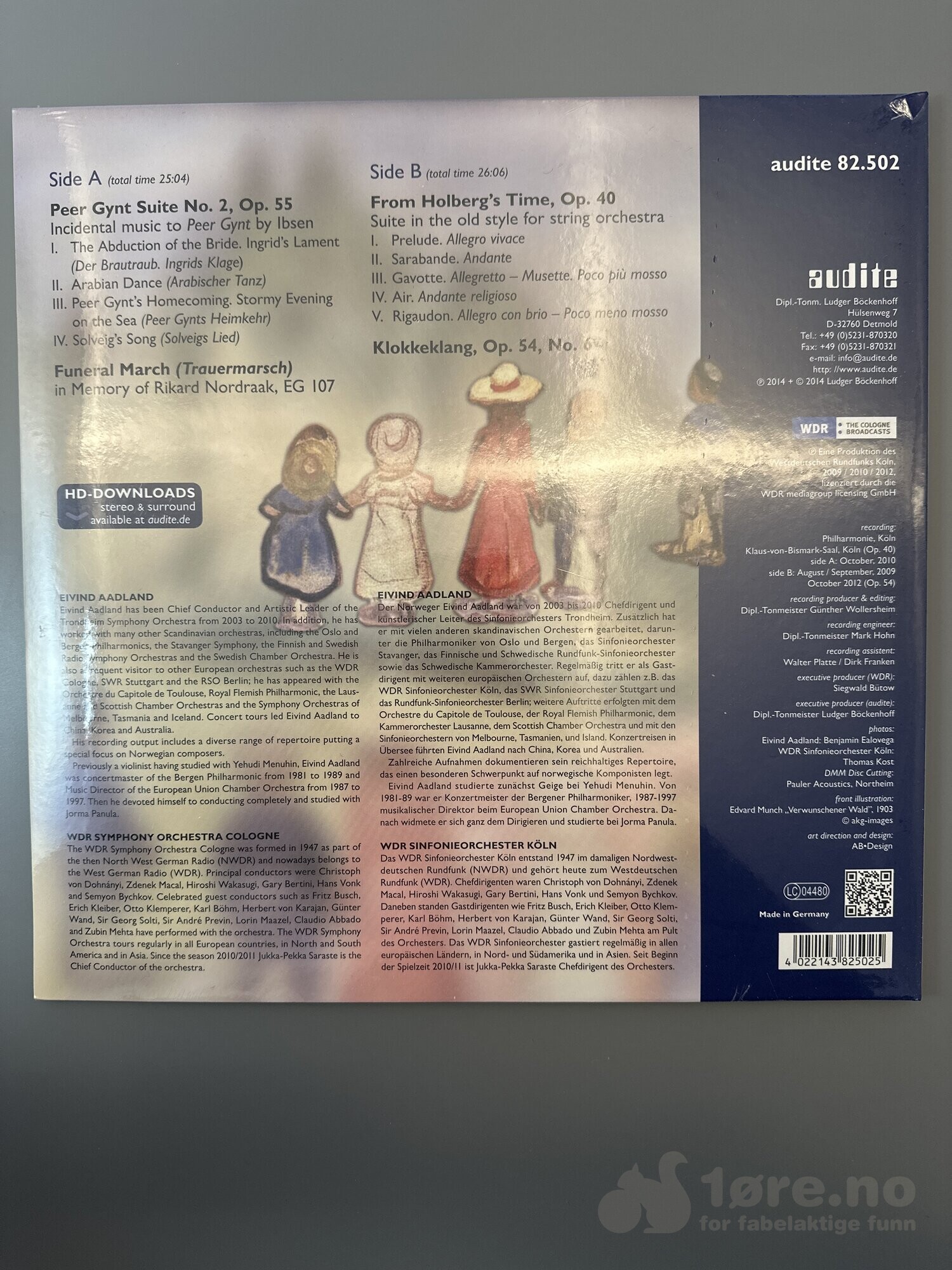 LP - Edvard Grieg - Symphonic Works. Vol 2, bilde 2