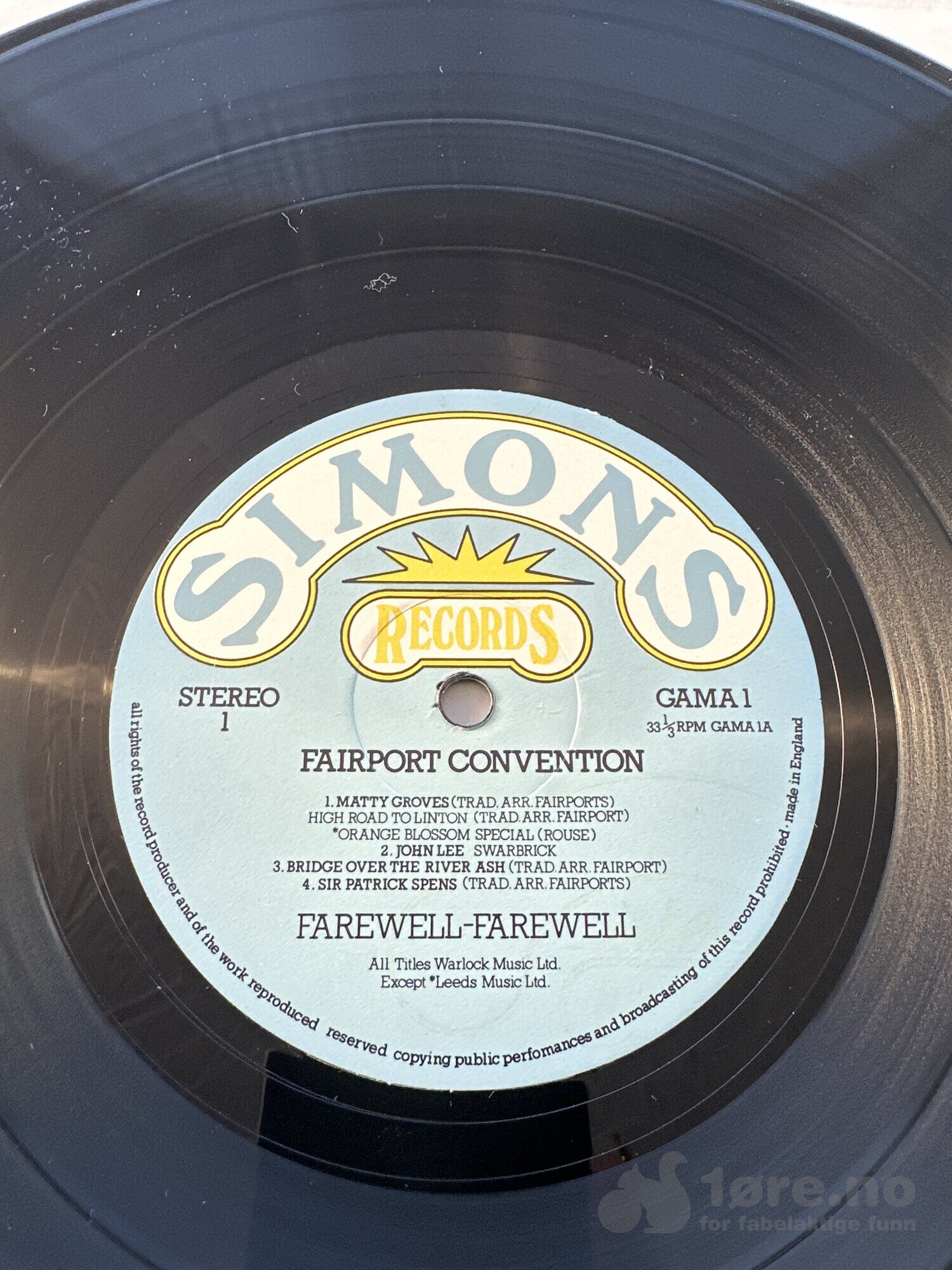 LP - Fairport Convention - Farewell, bilde 3