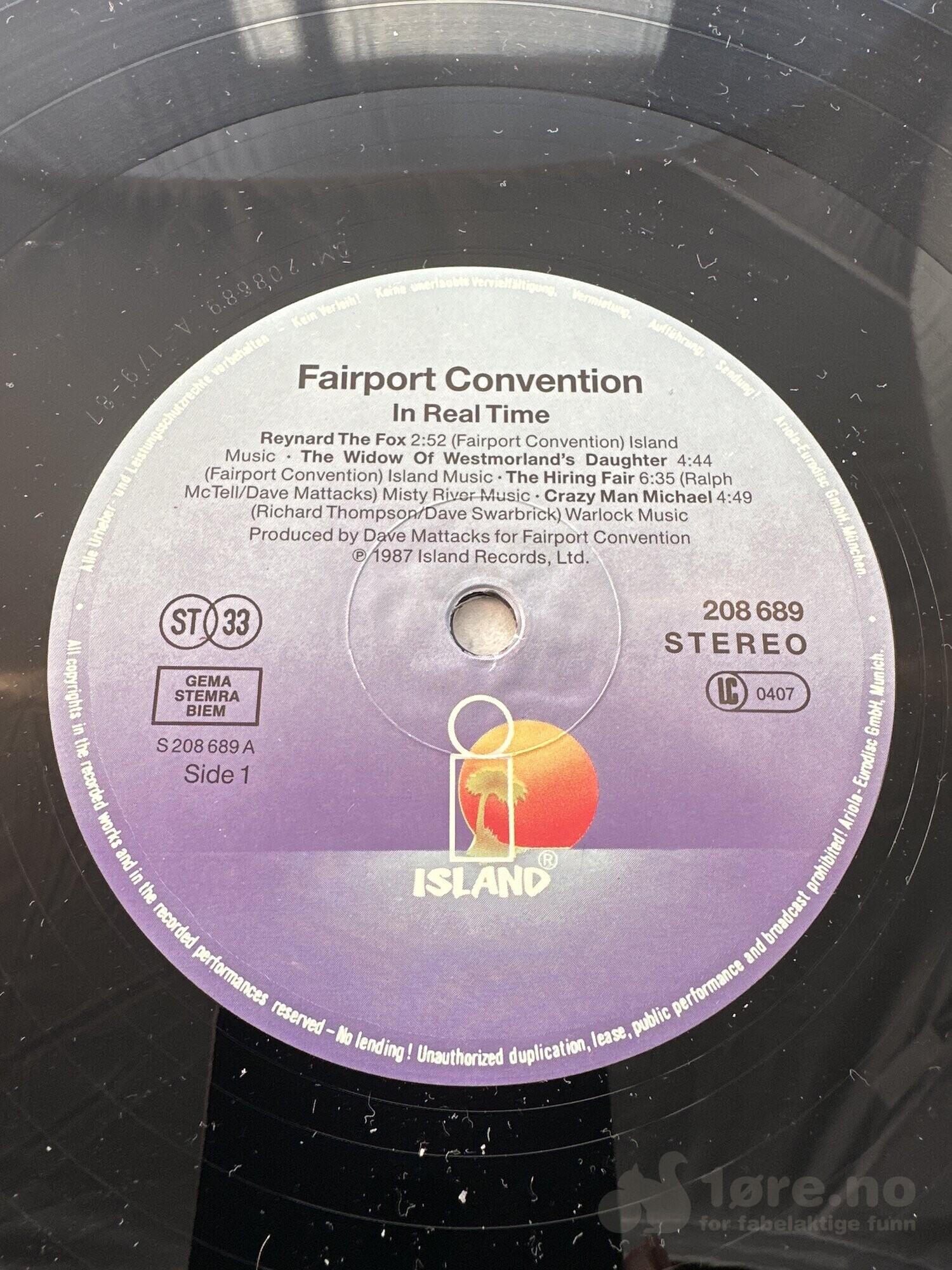 LP - Fairport Convention - In Real Time, bilde 3