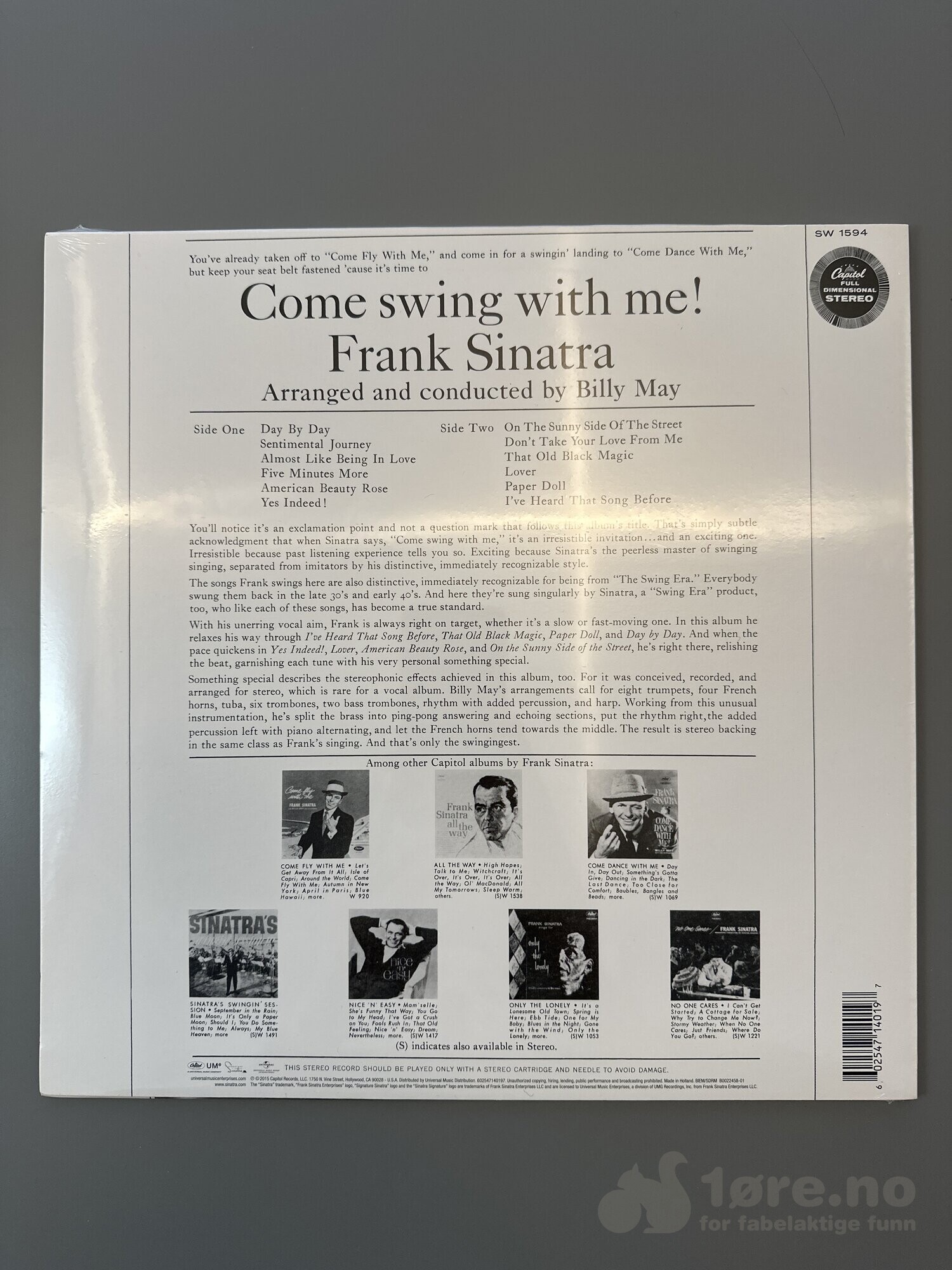 LP - Frank Sinatra - Come swing with me, bilde 2