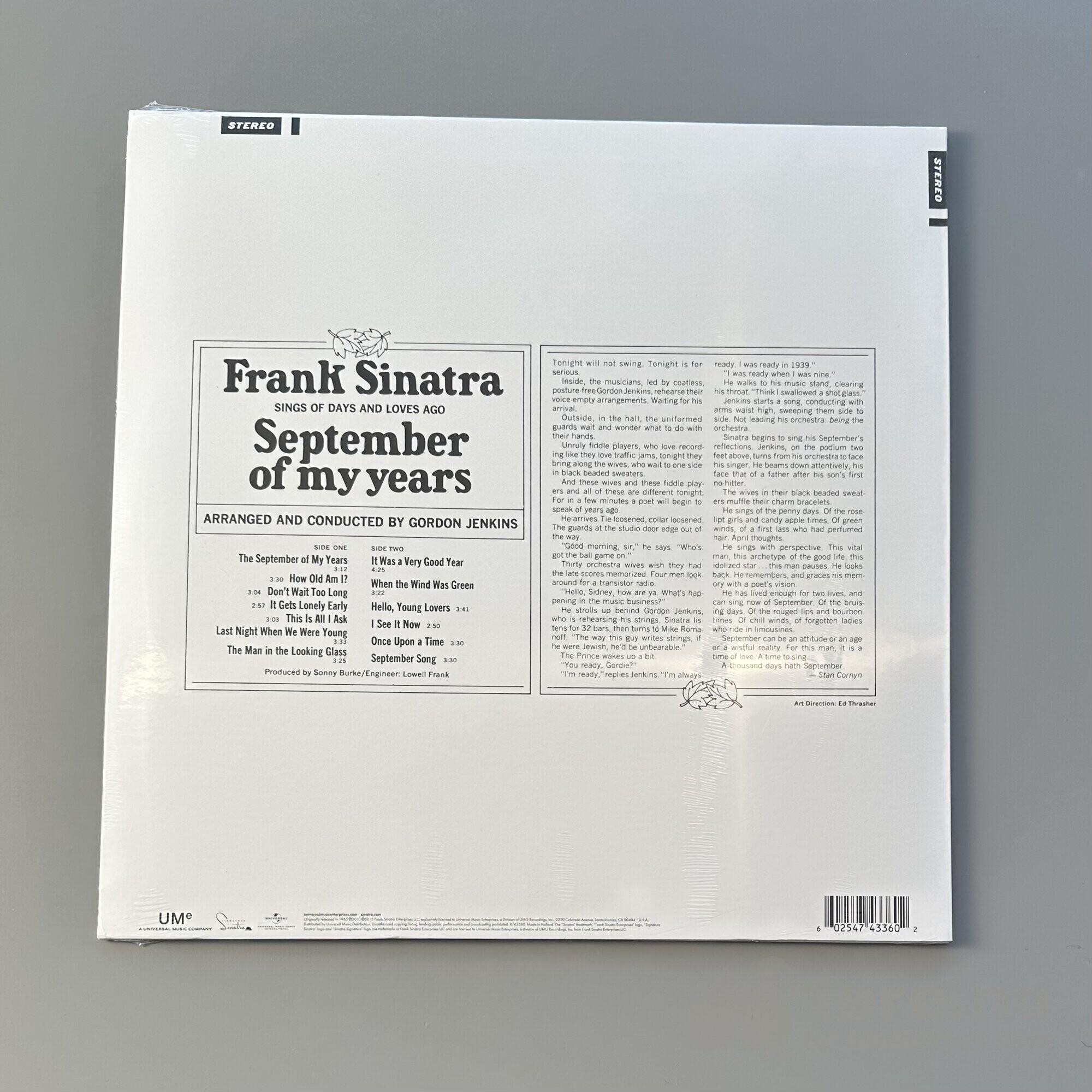 LP – Frank Sinatra – September of My Years, bilde 2