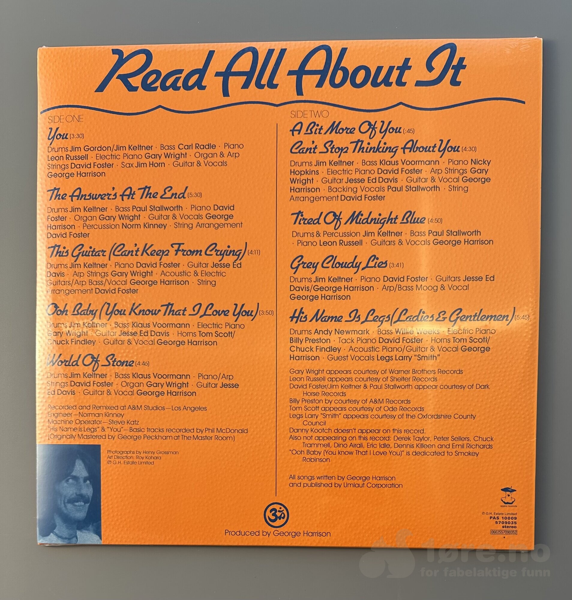 LP - George Harrison - Extra Texture, bilde 2