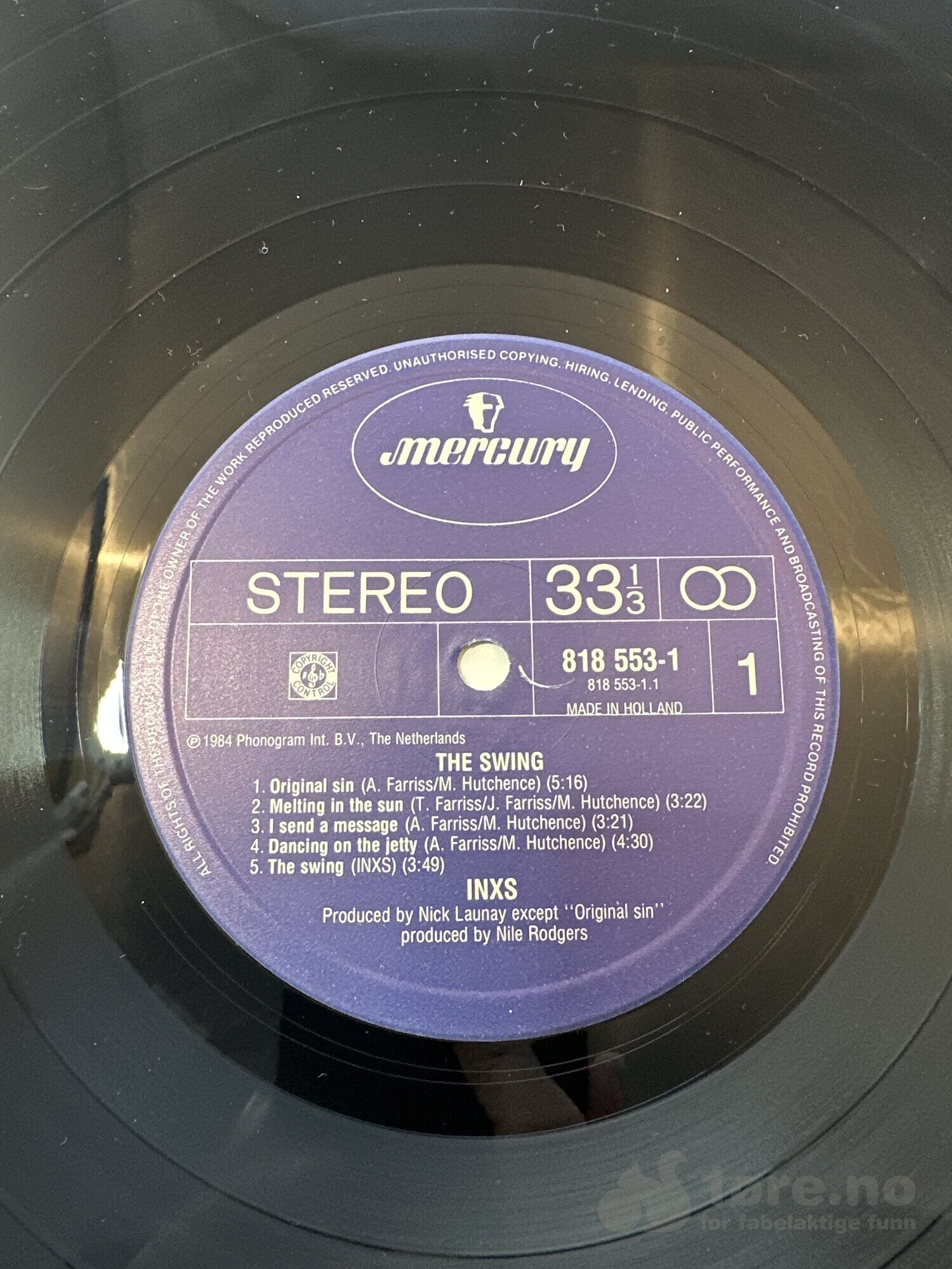 LP - INXS - The Swing, bilde 3