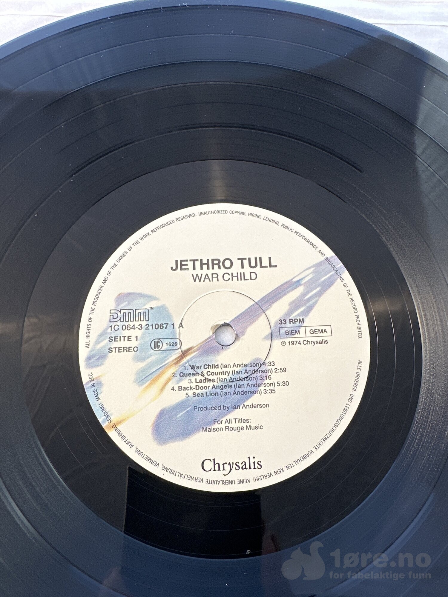 LP - Jethro Tull - WarChild, bilde 3