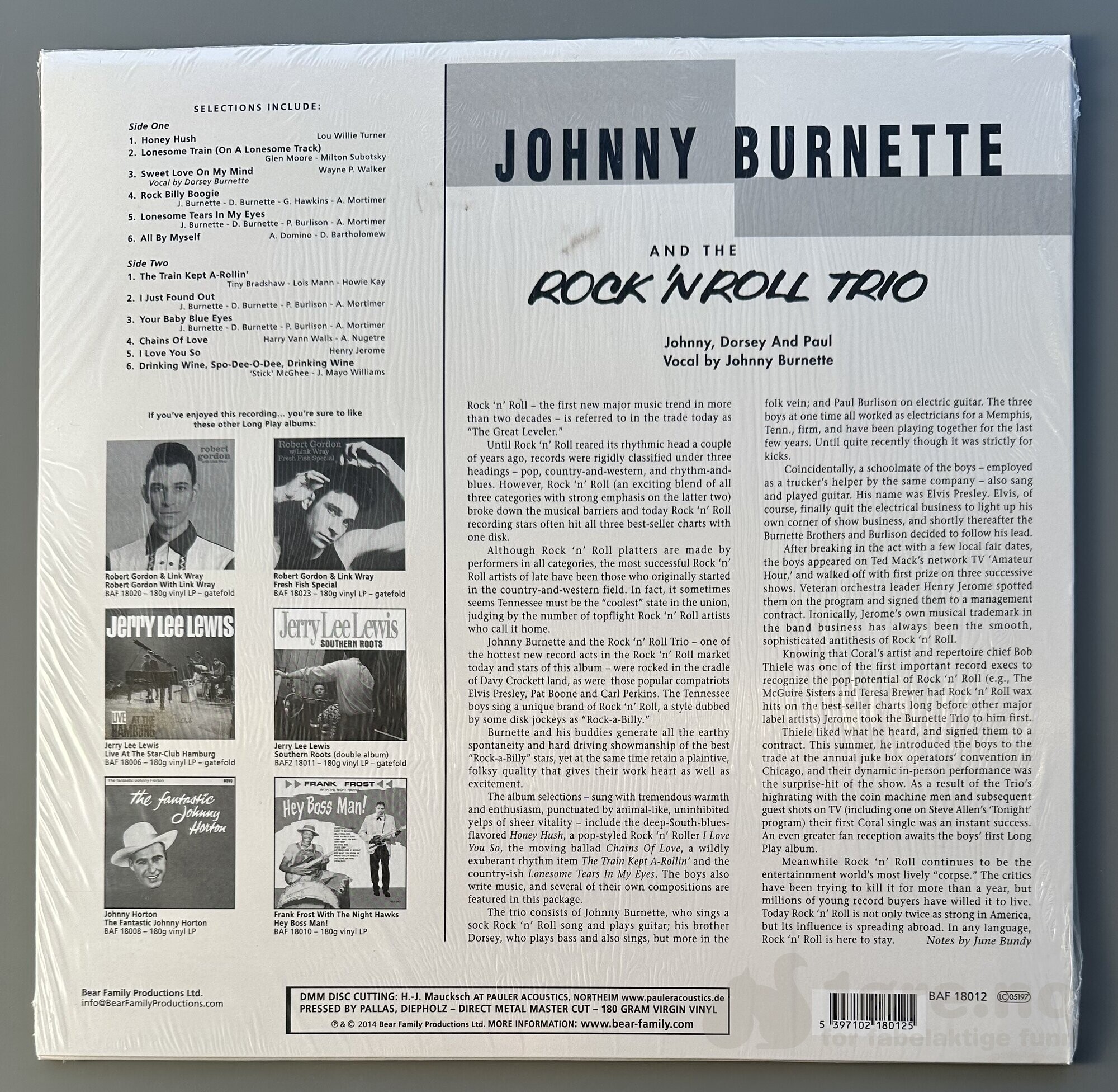 LP - Johnny Burnette - Rock’nRoll, bilde 2