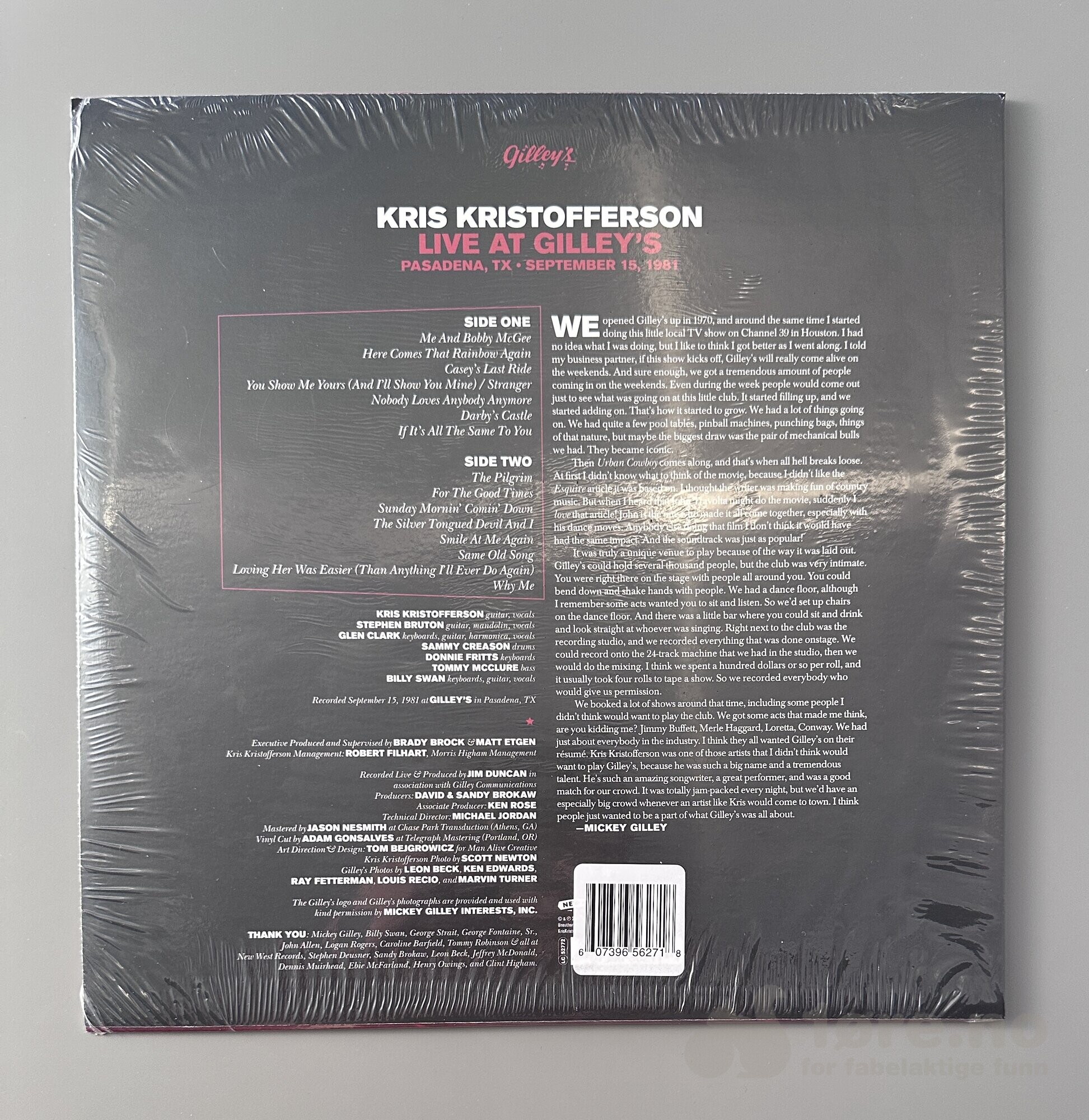 LP - Kris Kristofferson - Live at Gilley's, bilde 2