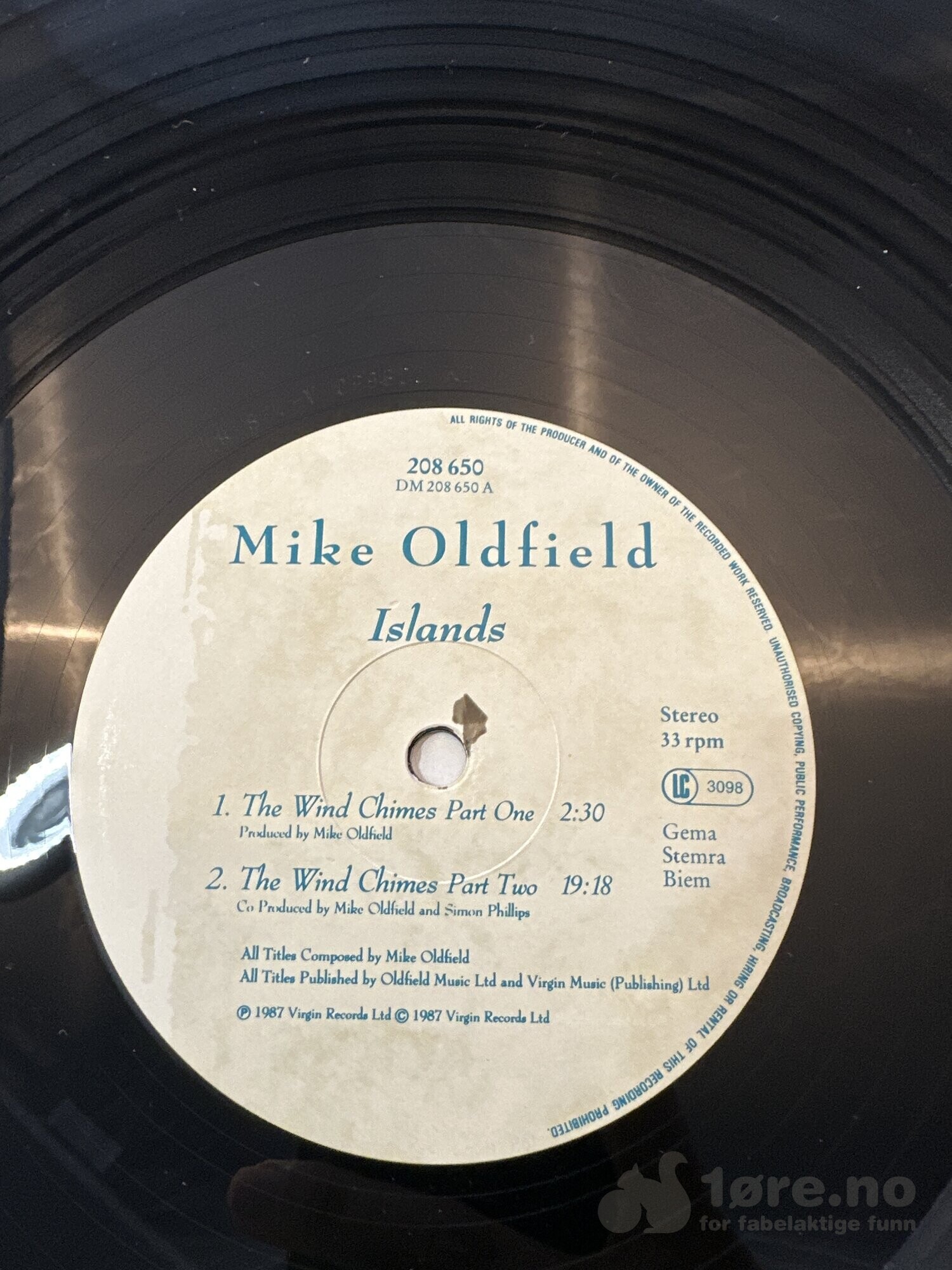 LP - Mike Oldfield - Islands, bilde 3