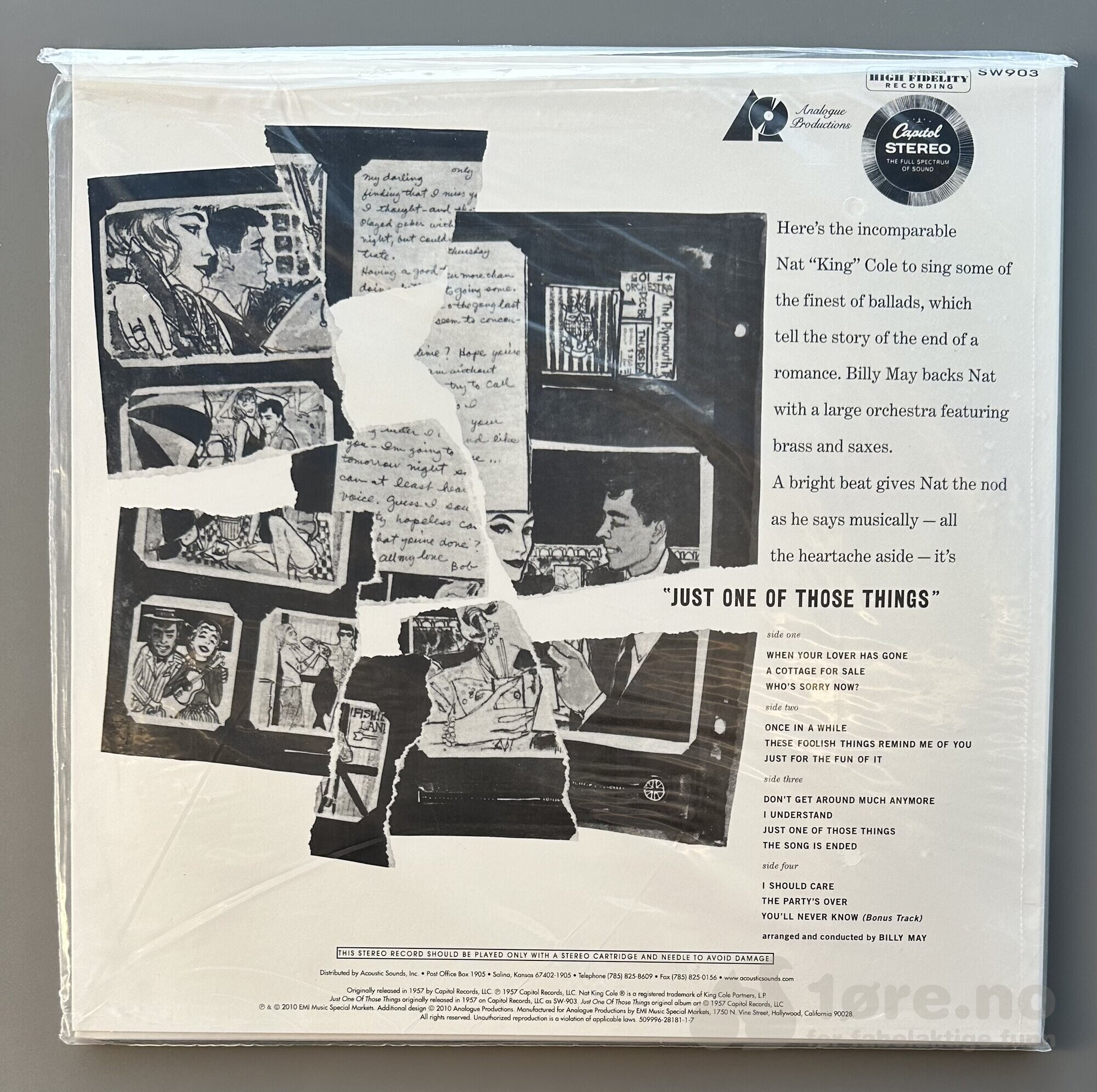 LP - Nat King Cole - Just one of those things, bilde 2
