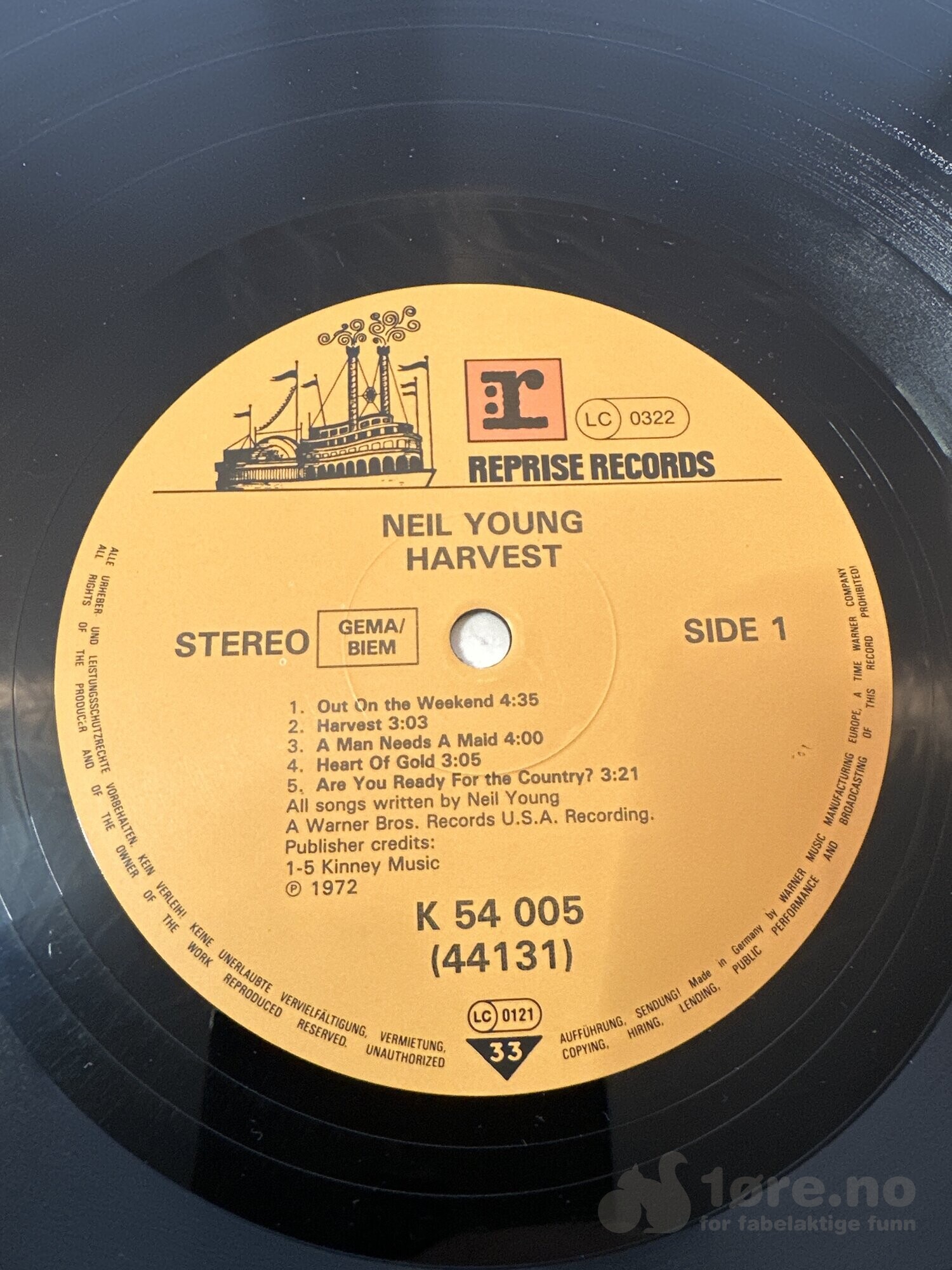 LP - Neil Young - Harvest, bilde 3