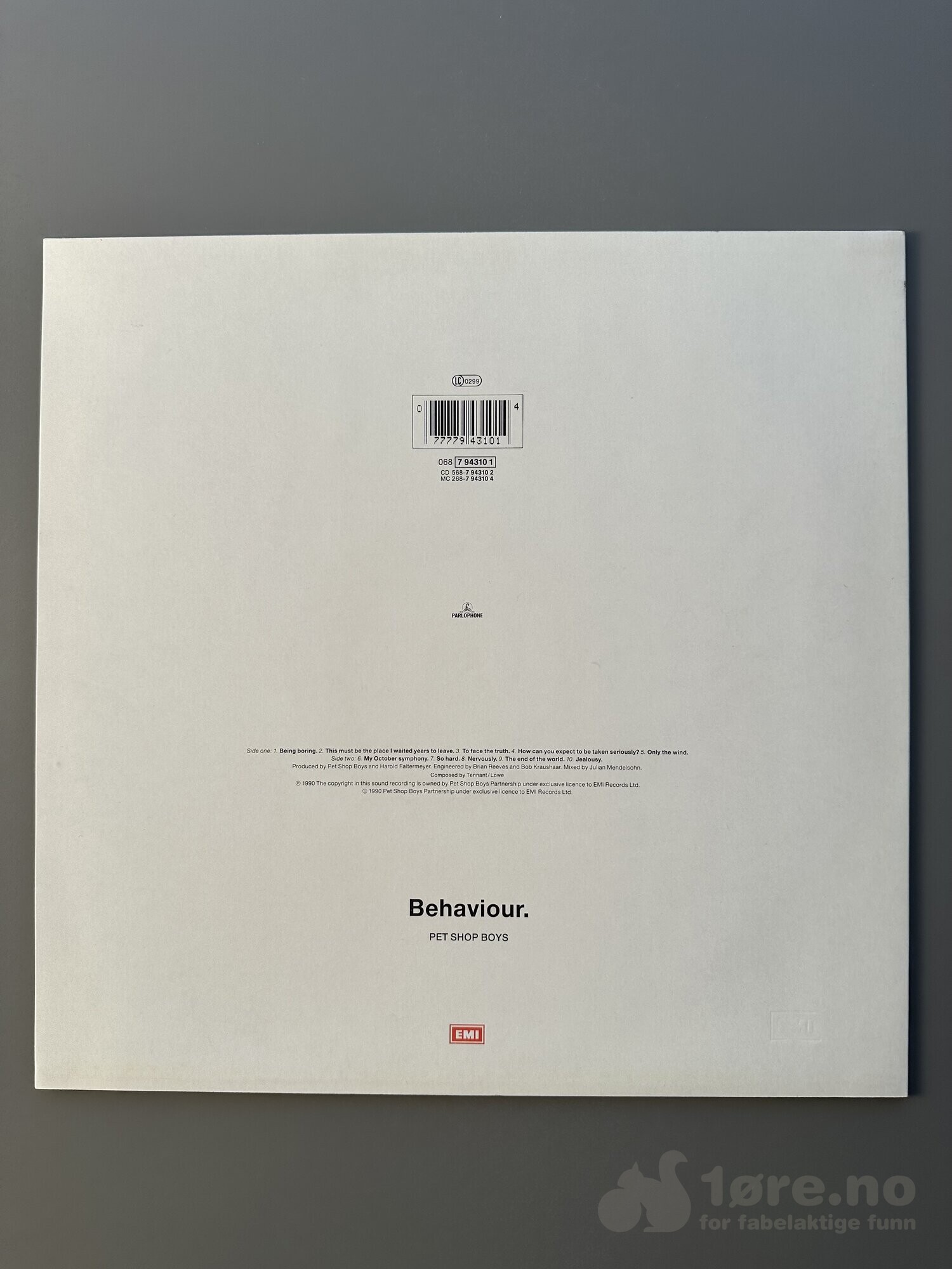 LP - Pet Shop Boy - Behaviour, bilde 2