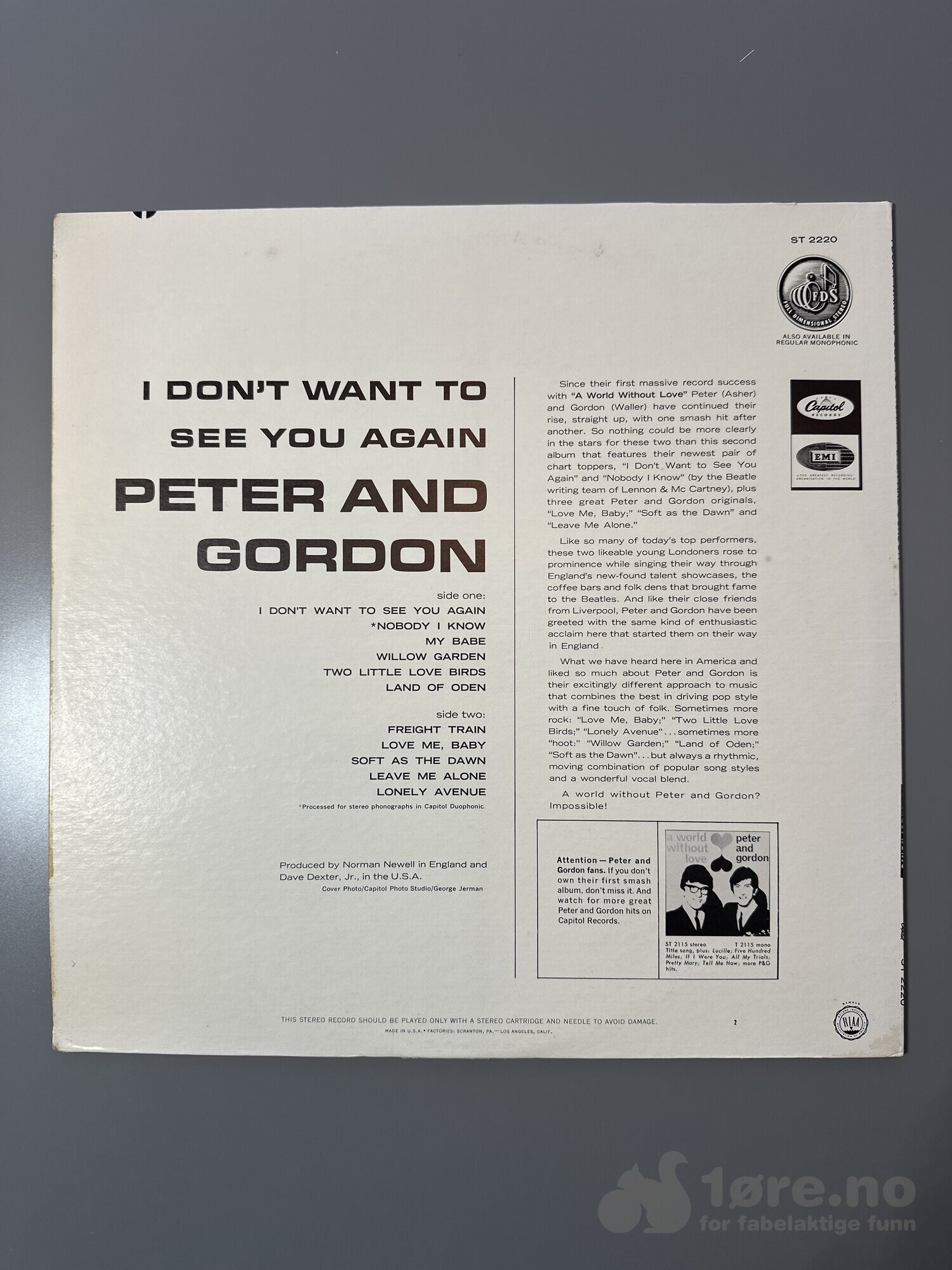 LP - Peter and Gordon - I don’t want to see you again, bilde 2