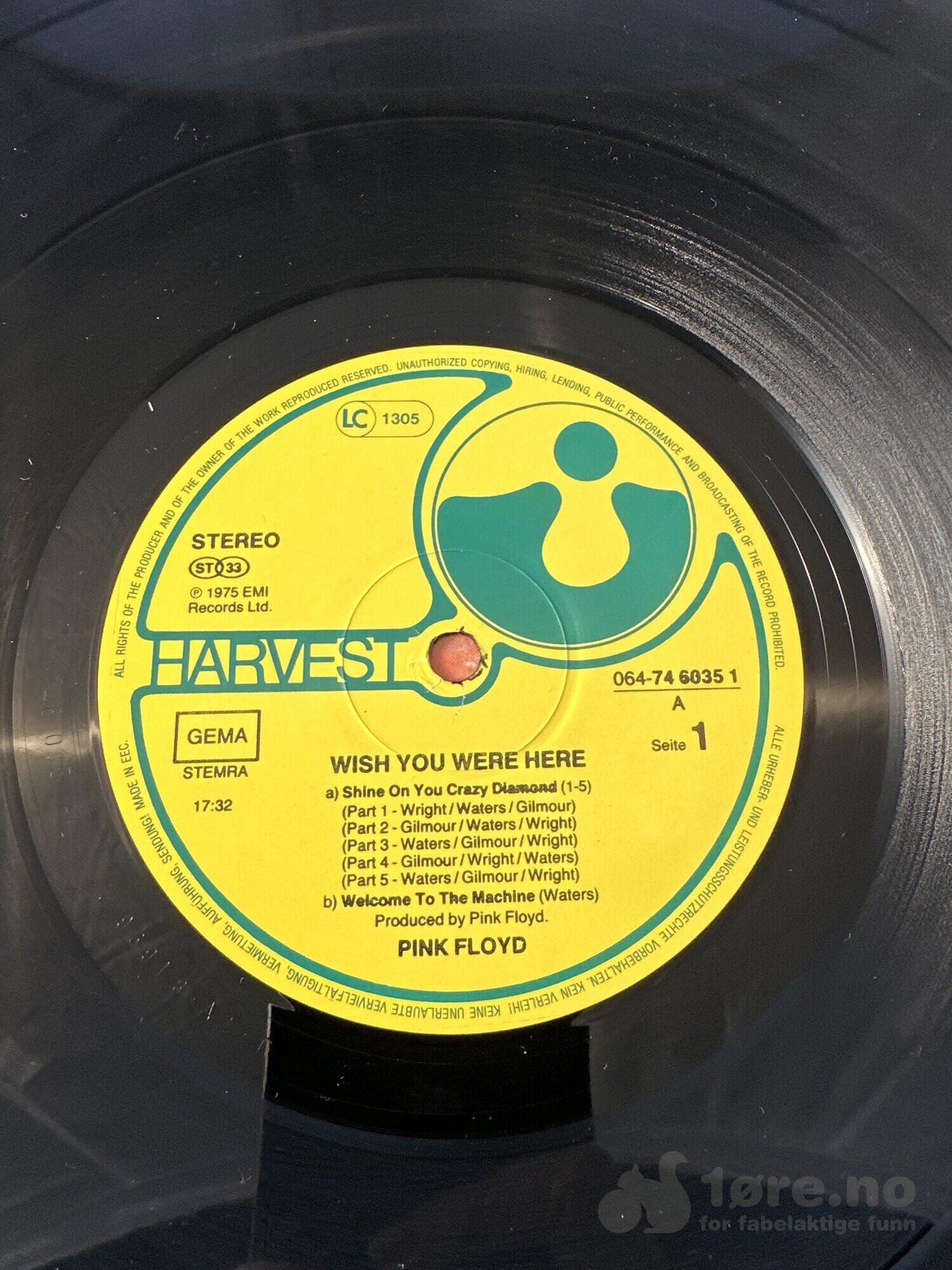 LP - Pink Floyd - Wish You Were Here, bilde 3