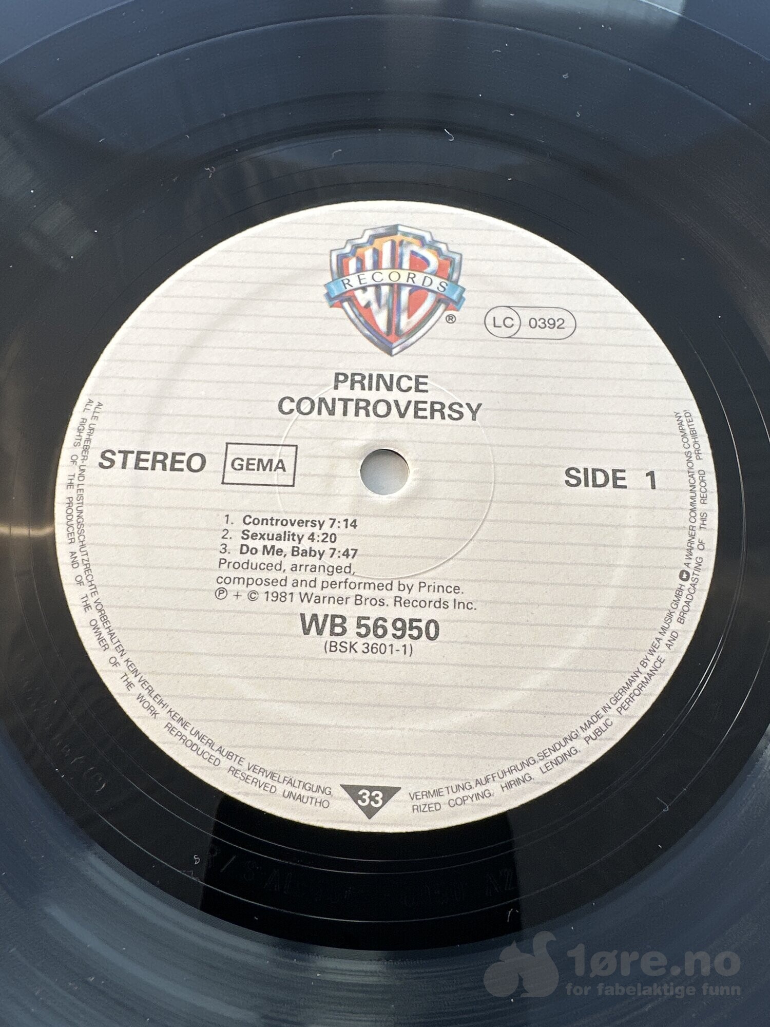LP - Prince - Controversy, bilde 3