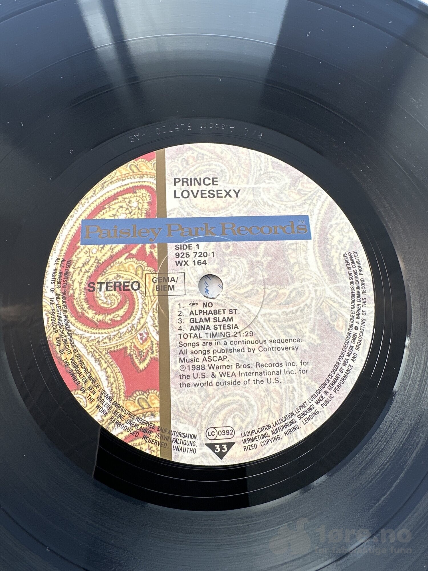 LP - Prince - Lovesexy, bilde 3