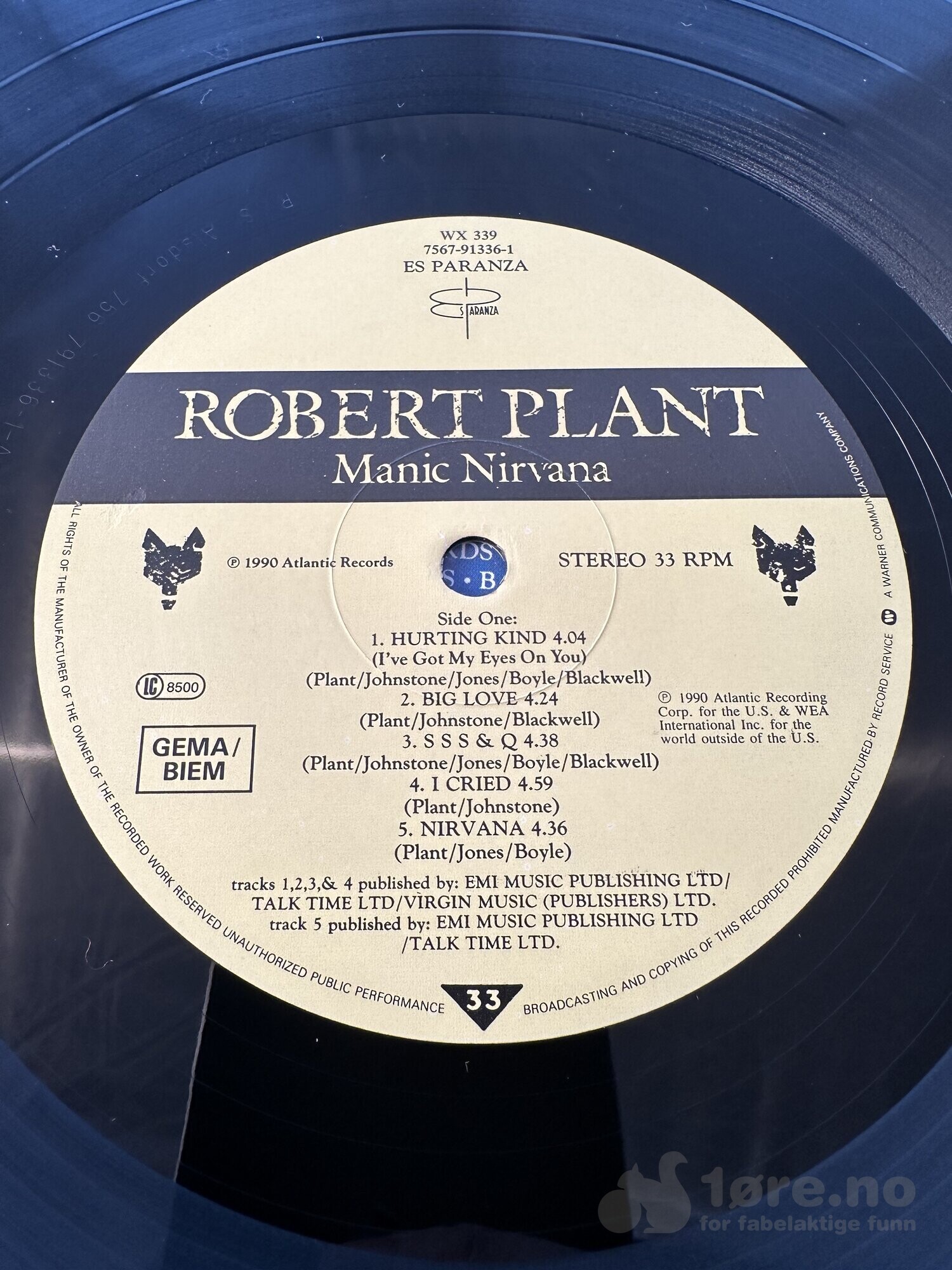 LP - Robert Plant - Manic Nirvana, bilde 3