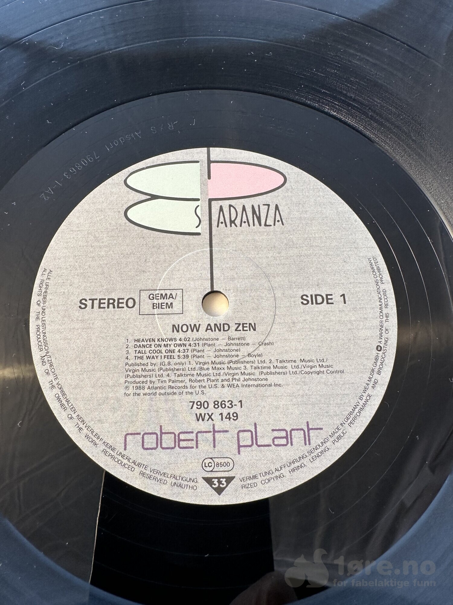 LP - Robert Plant - Now and Zen, bilde 3
