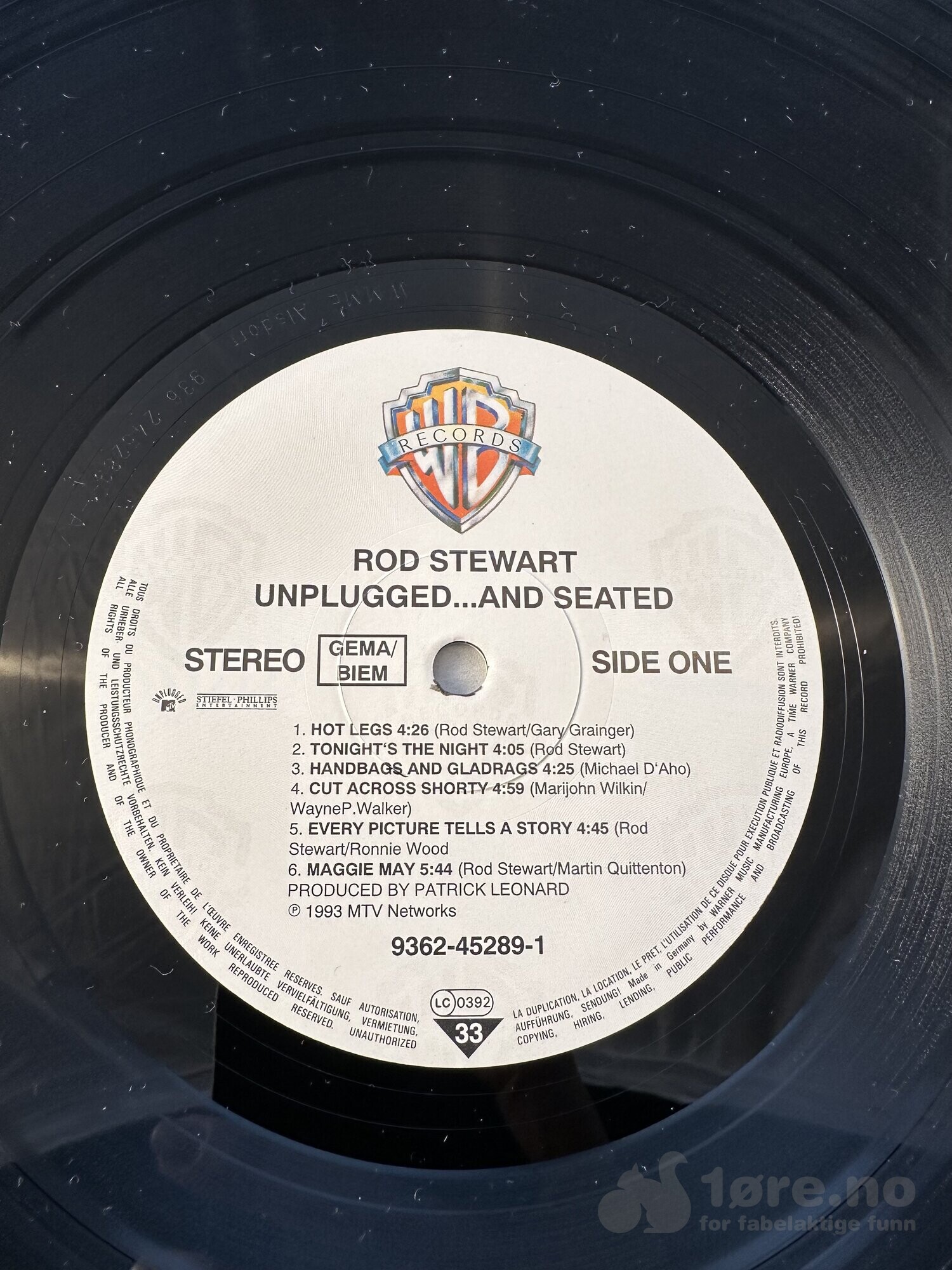 LP - Rod Stewart - Unplugged and seated, bilde 3