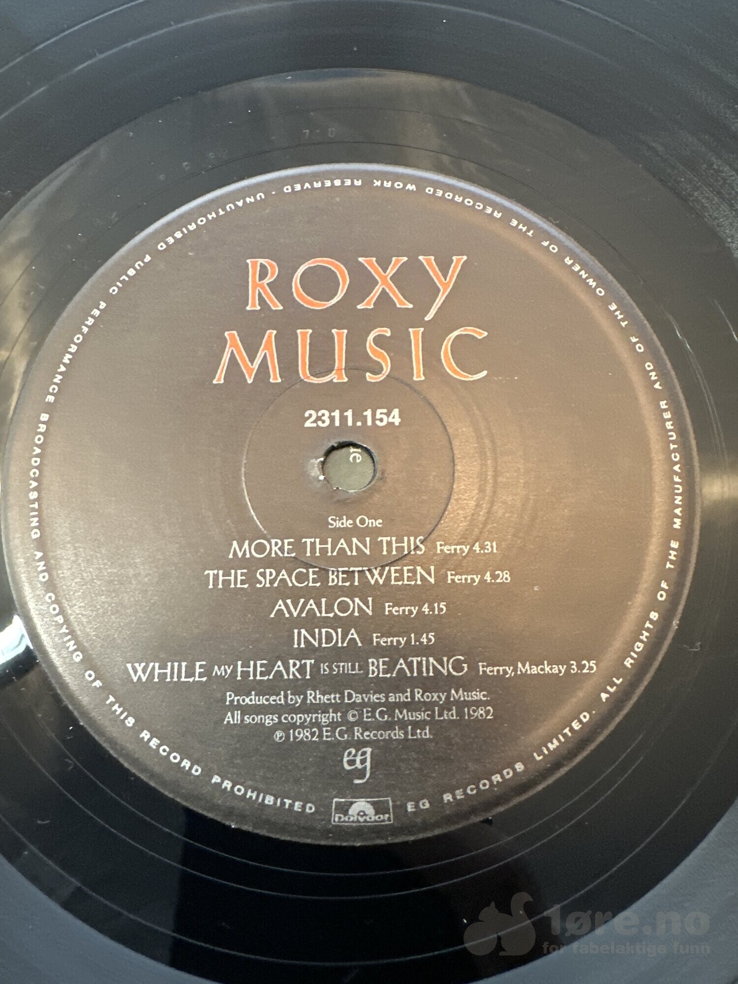 LP - Roxy Music - Avalon, bilde 3