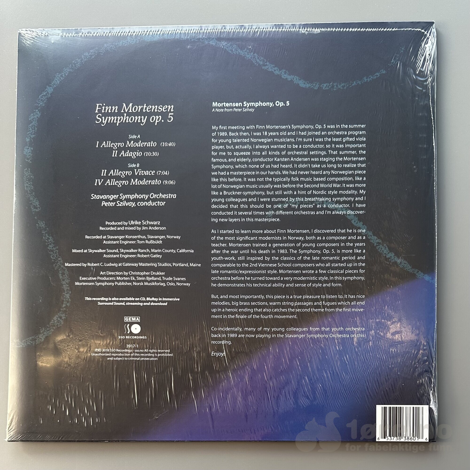 LP - Stavanger Symphony Orchestra - Finn Mortensen Symphony Op.5, bilde 2