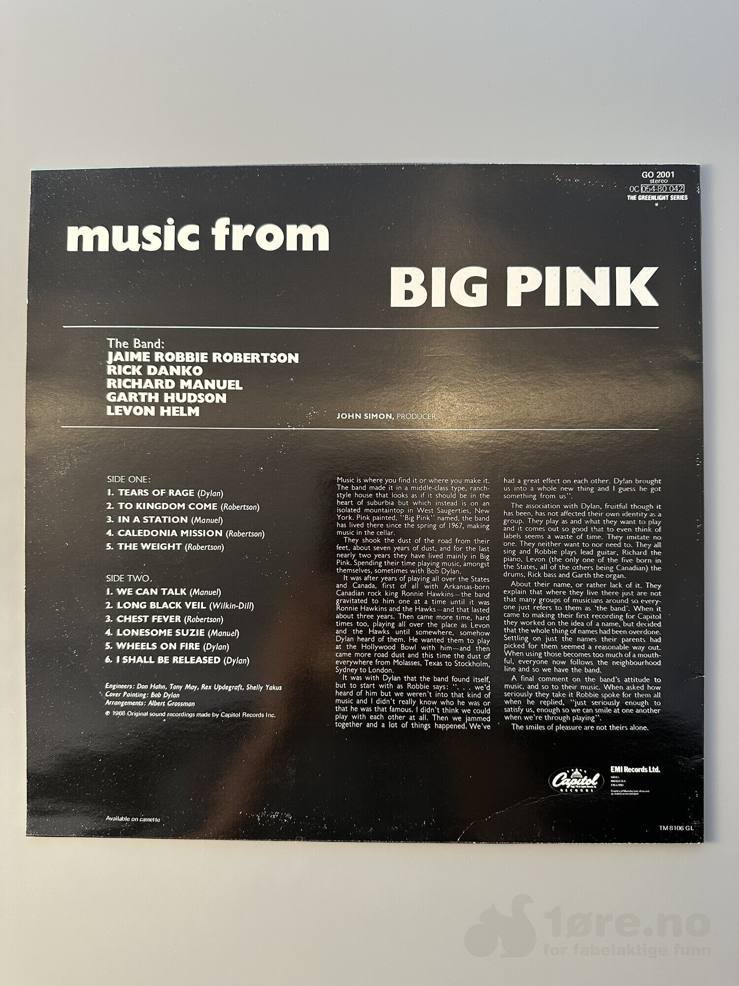 LP - The Band - Music from Big Pink, bilde 2