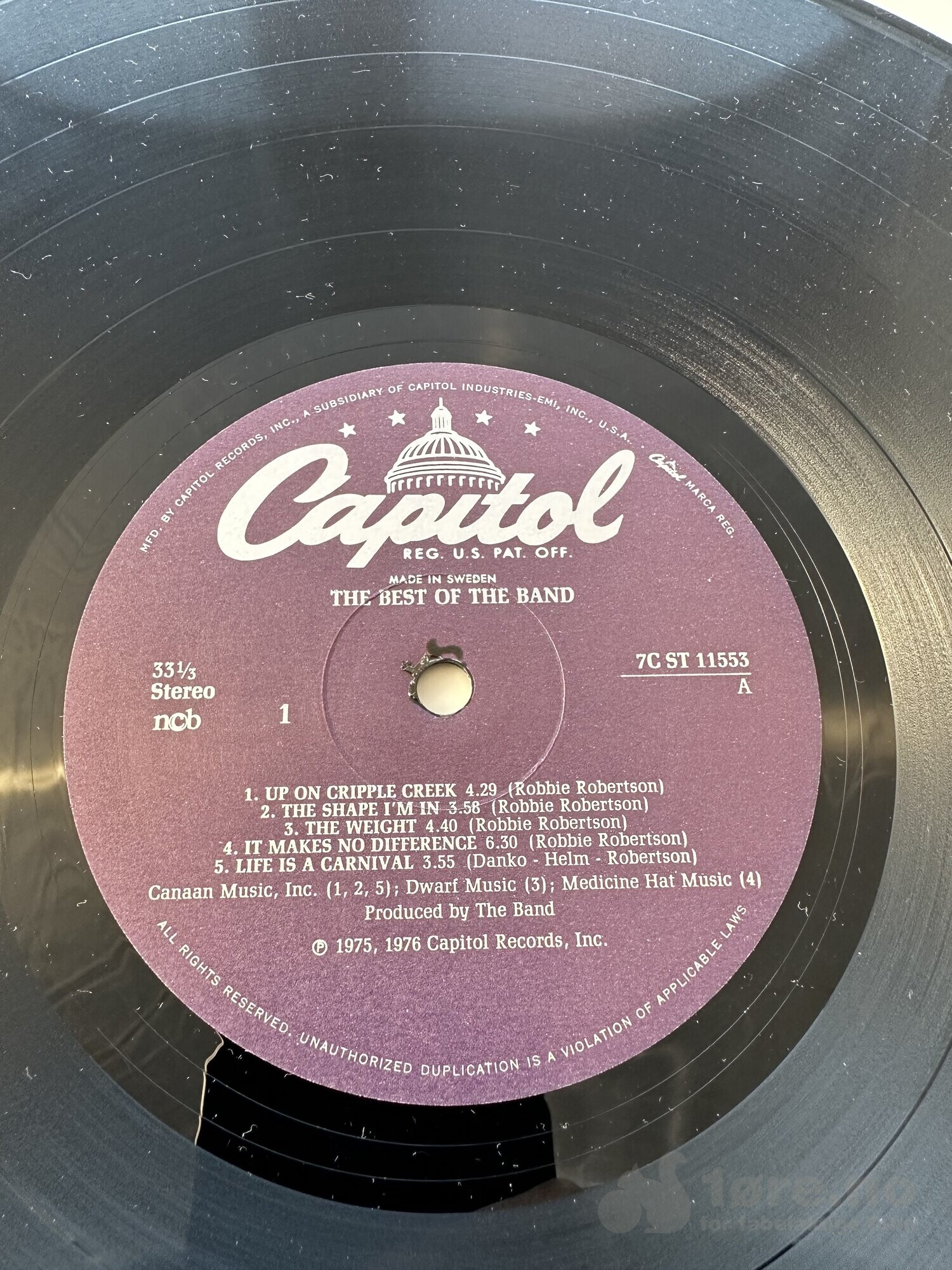 LP - The Band - The best of The Band, bilde 3