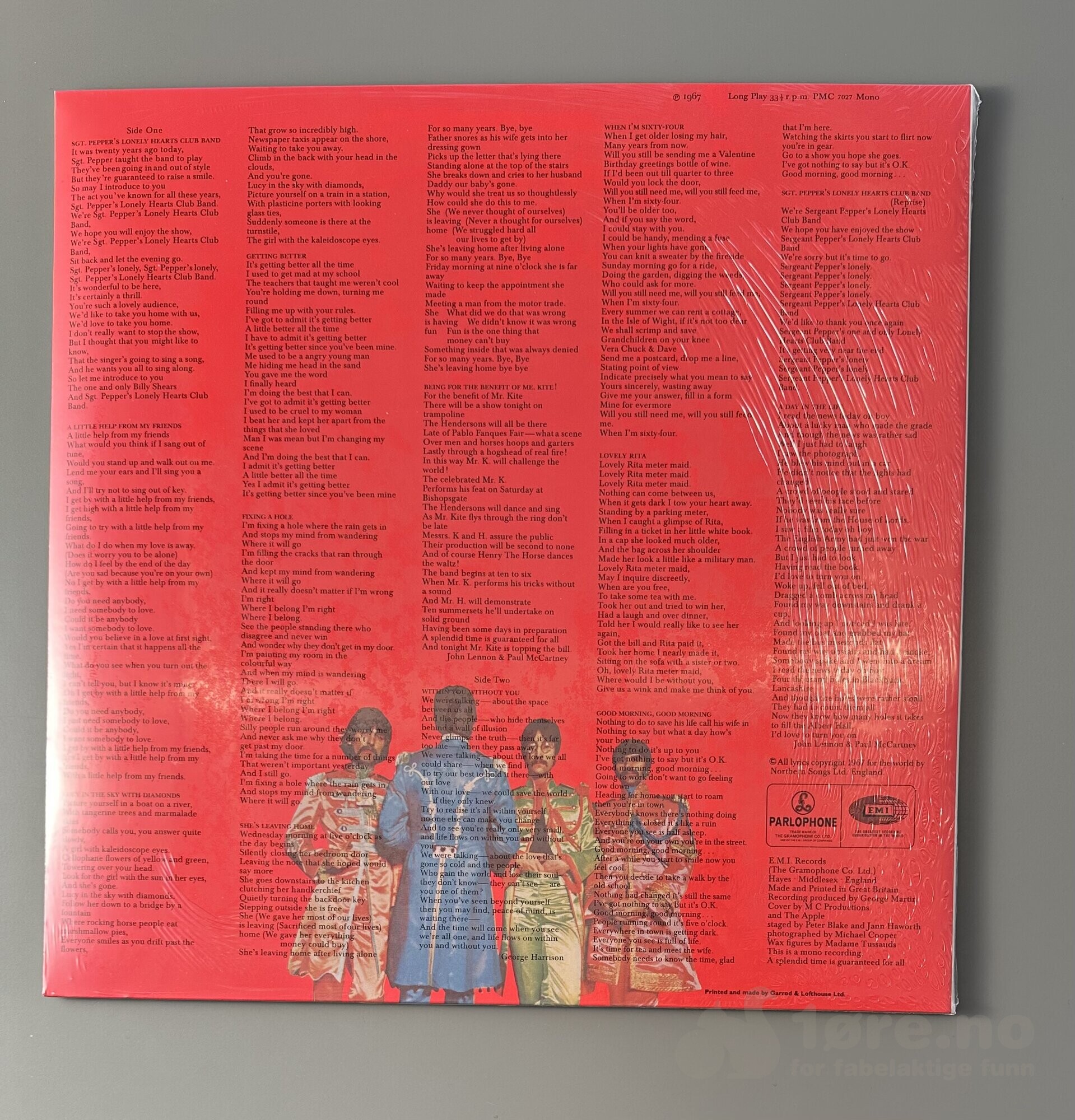 LP - The Beatles - Sgt. Pepper’s Lonely Hearts Club Band, bilde 2