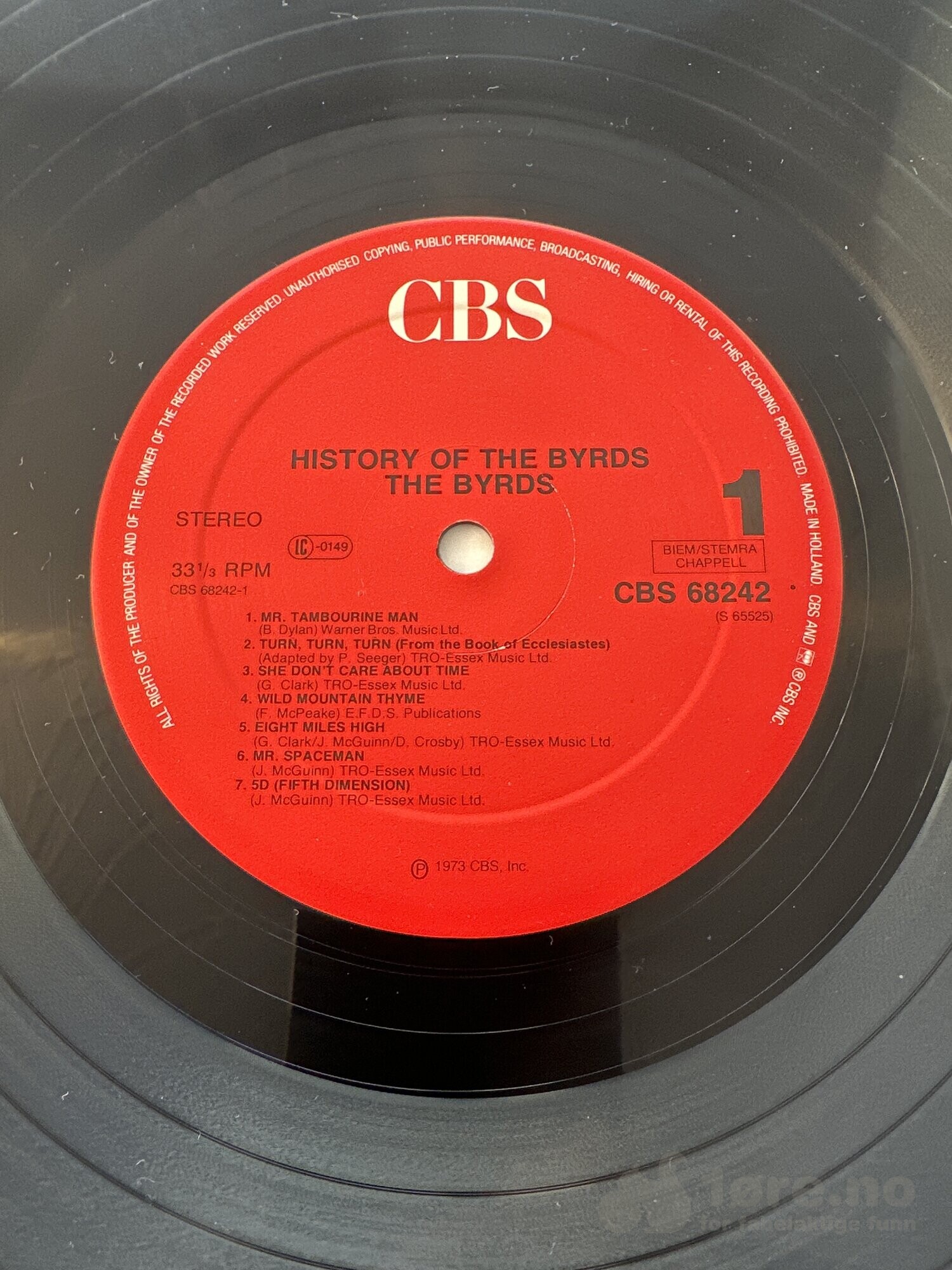 LP - The Byrds - History of the Byrds, bilde 4