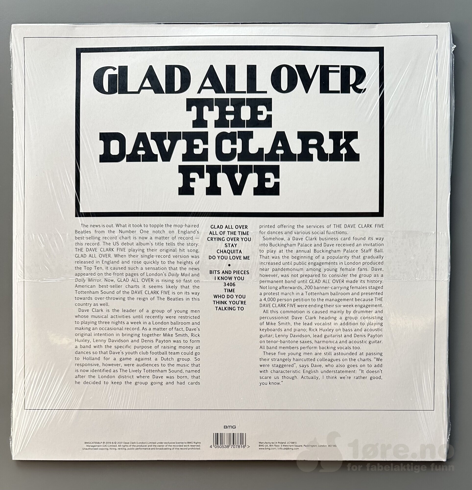 LP - The Dave Clark Five - Glad All Over, bilde 2