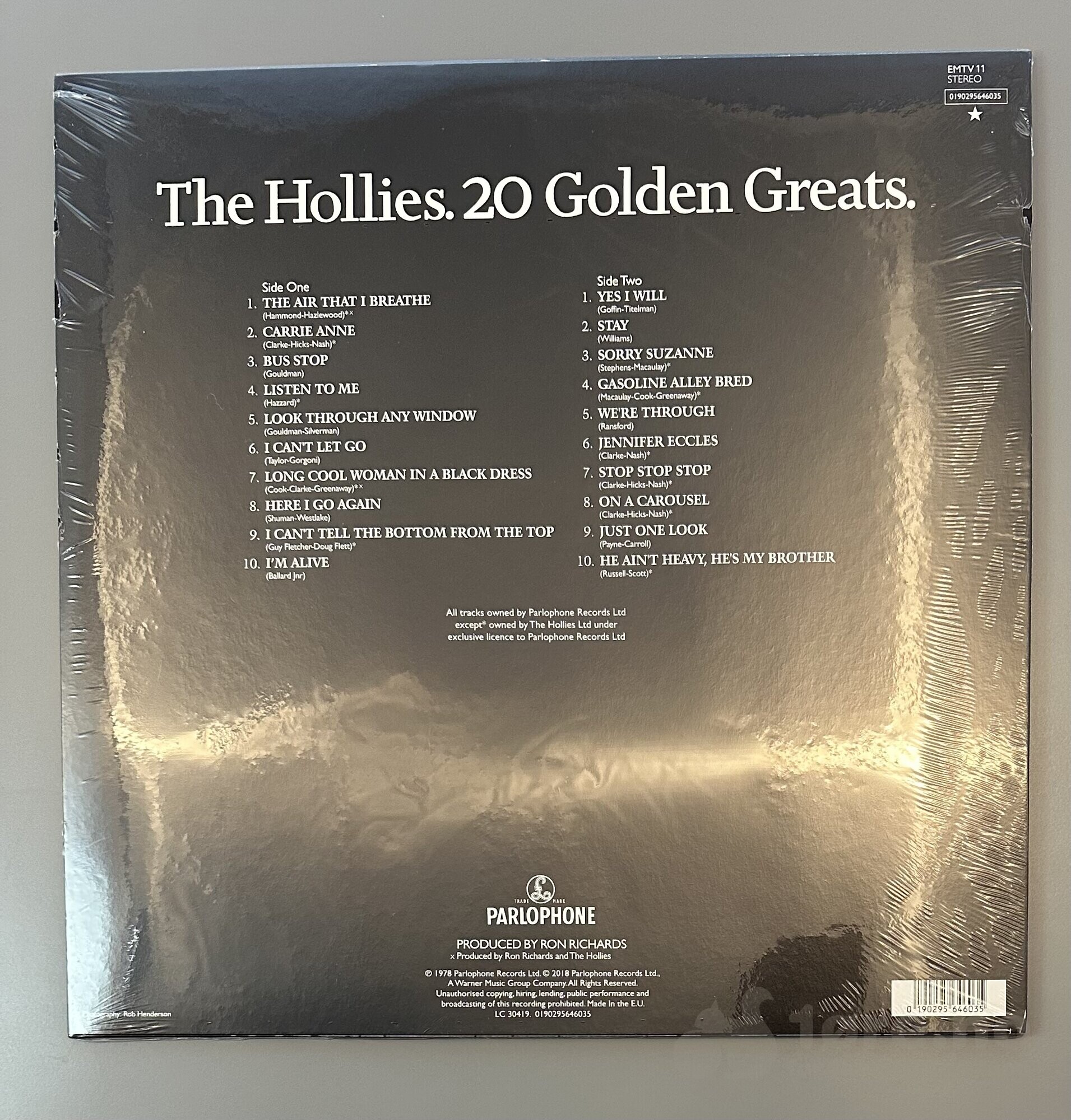 LP - The Hollies - 20 Golden greats, bilde 2