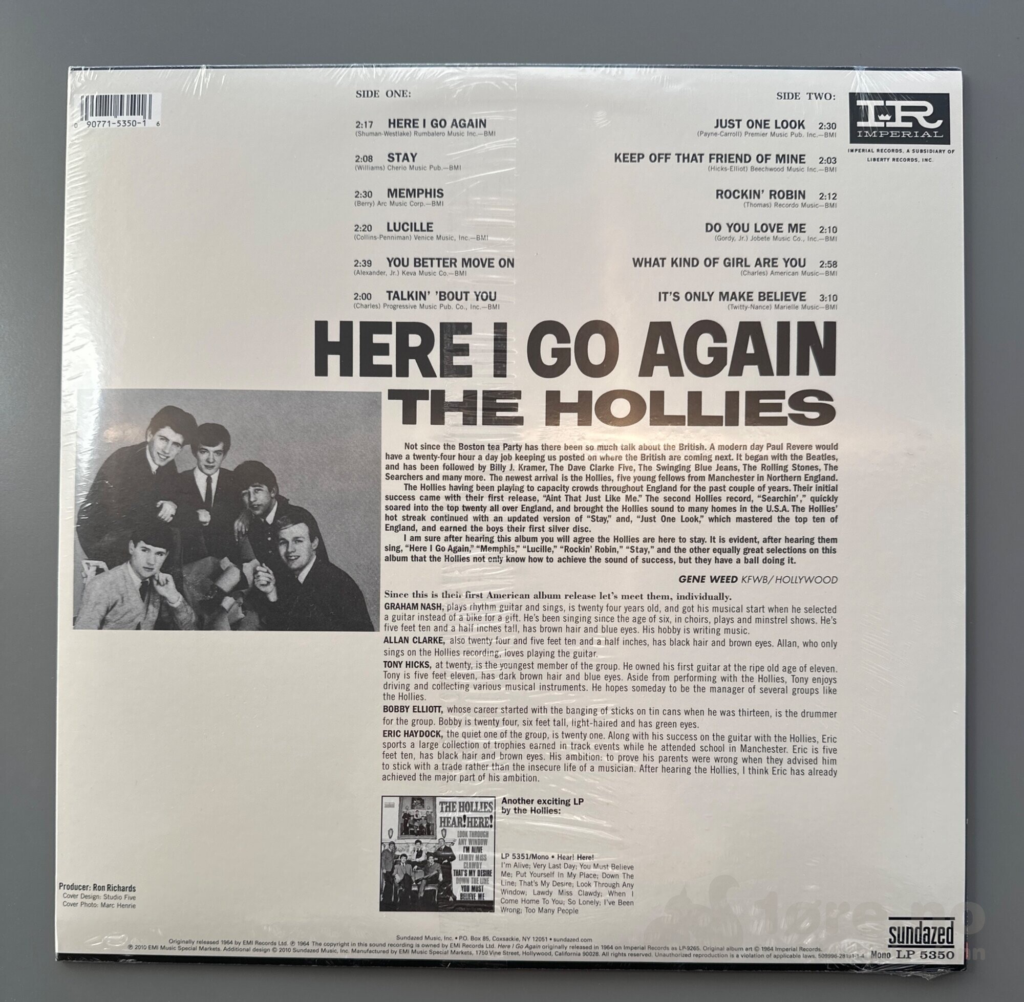LP - The Hollies - Here I Go Again, bilde 2